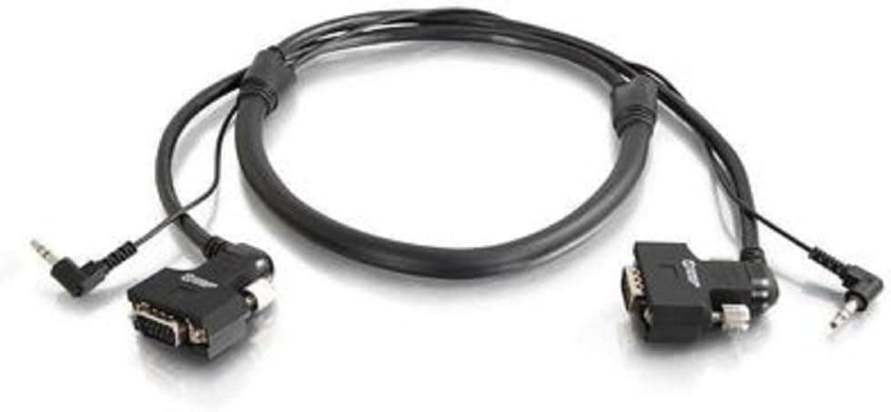 C2G/Cables to Go 52121 VGA270 HD 15+3.5mm UXGA M/M Monitor Cable, Black (6 Feet)