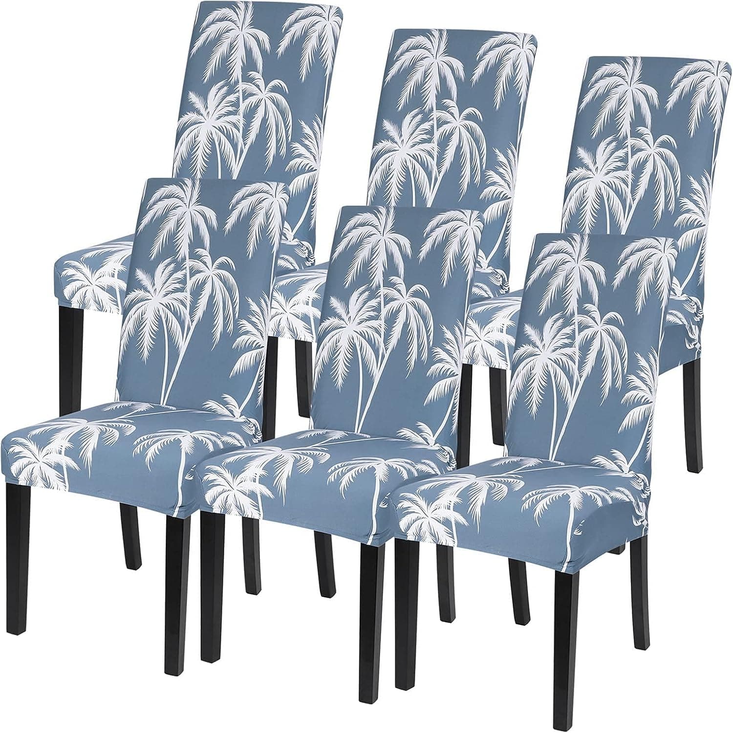 SearchI Dining Room Chair Covers Set of 6, Stretch Parsons Chair Slipcovers Super Fit Spandex Removable Washable Kitchen Chair Protector Cover for Dining Room, Hotel, Ceremony