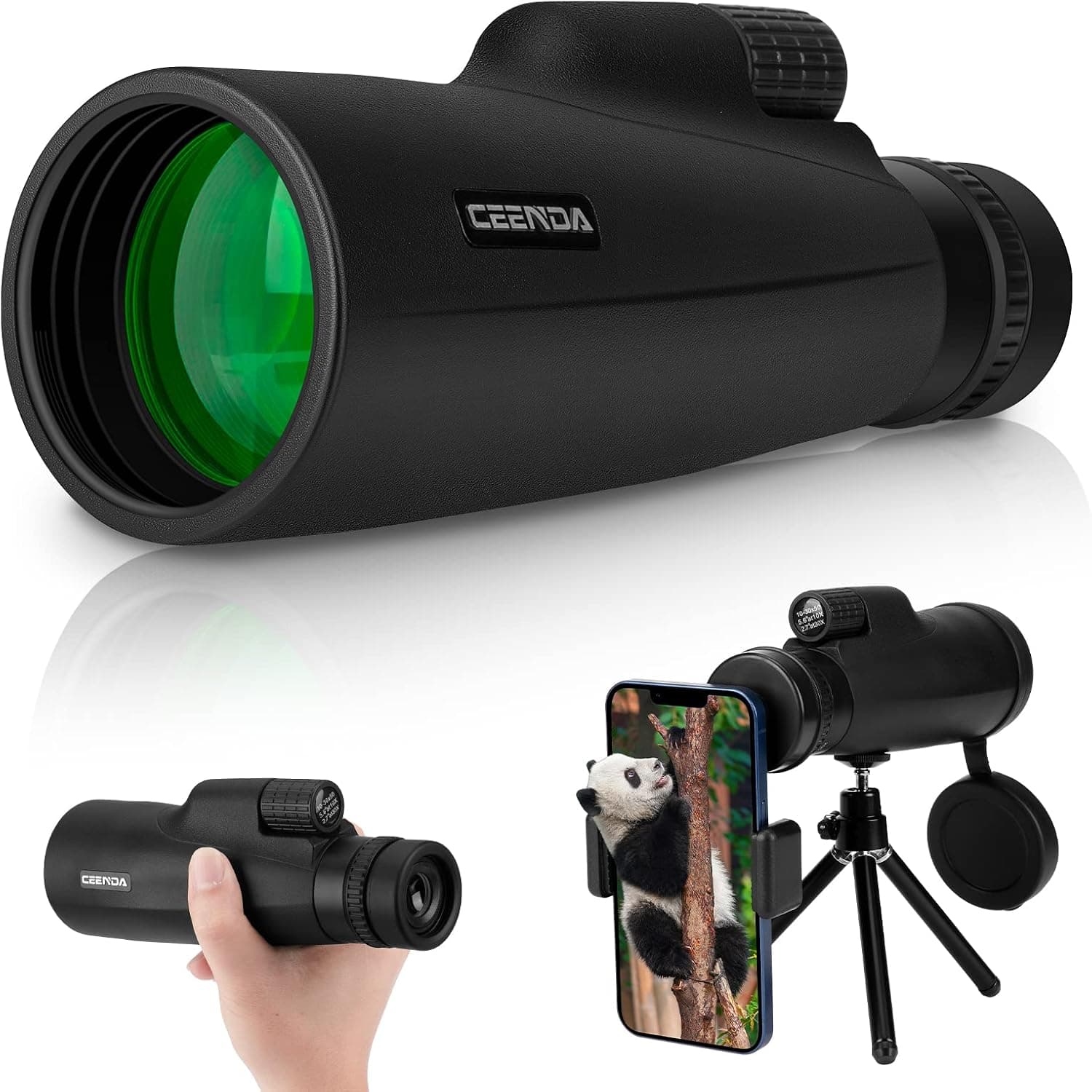 Boran Monocular Telescope for Smartphone /12-30x50 High Power Prism BAK4 Waterproof HD Monocular with FMC Telescope for Bird Watching,Hunting,Camping