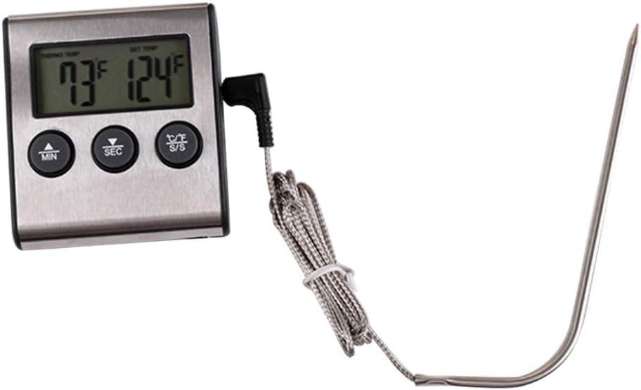 BESTONZON Digital Food Thermometer Barbecue Meat Grill Thermometer for Cooking Grilling Smoking Without Battery