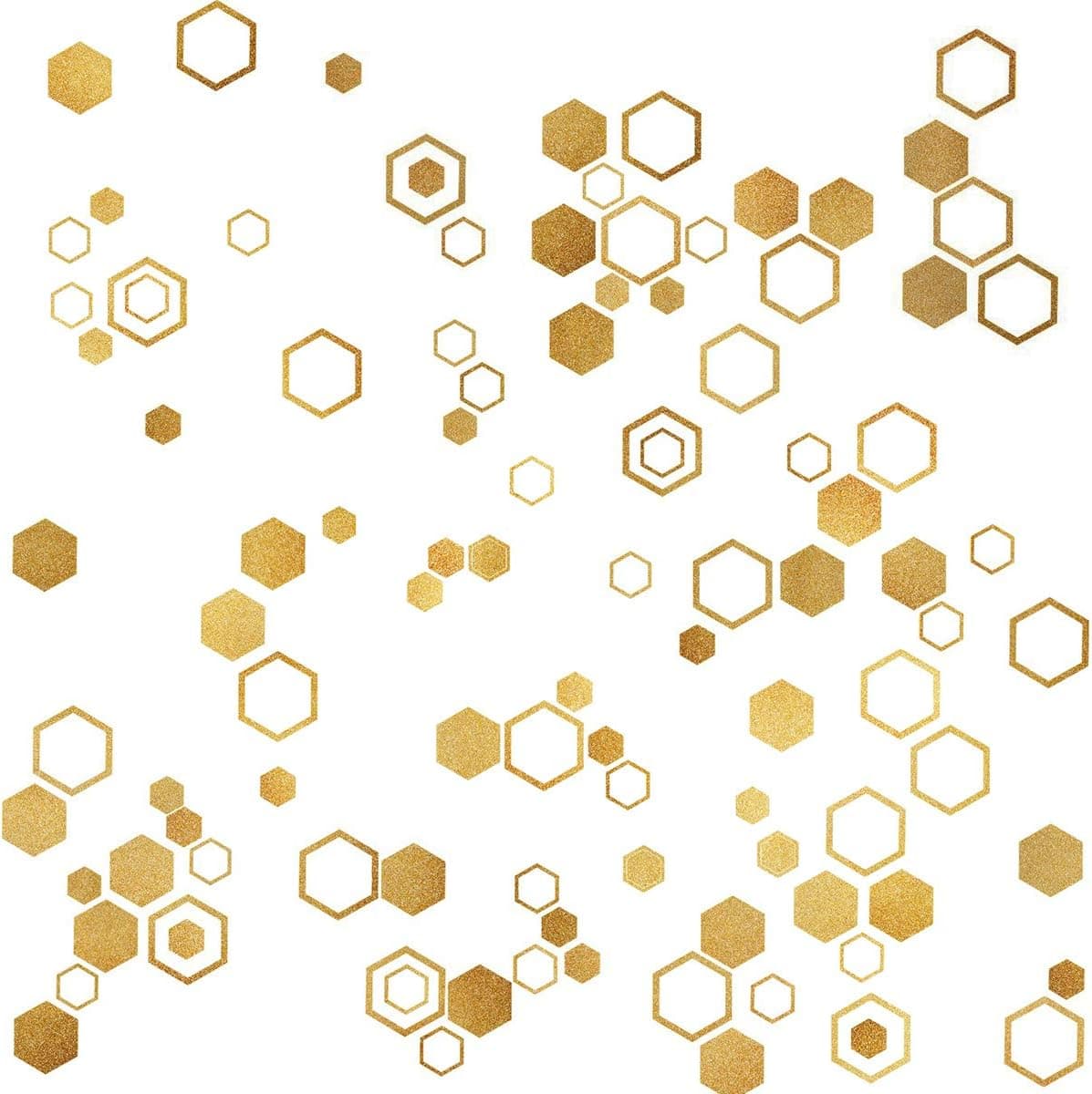 Honeycomb Wall Decals Hexagon Vinyl Wall Decals Geometric Wall Decals Honey Comb Vinyl Gold Wall Decor