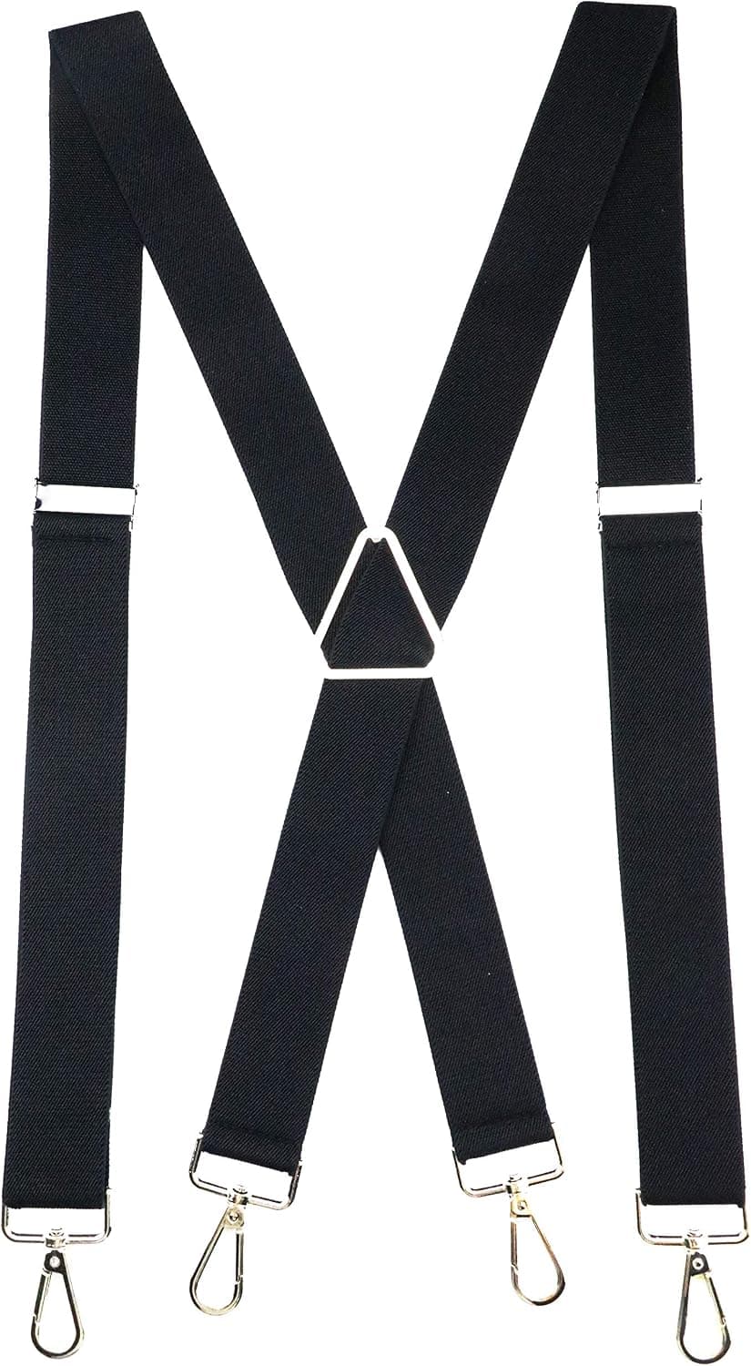 Romanlin Mens Suspenders with Swivel Hooks on Belts Loops Heavy Duty Big and Tall Adjustable Braces
