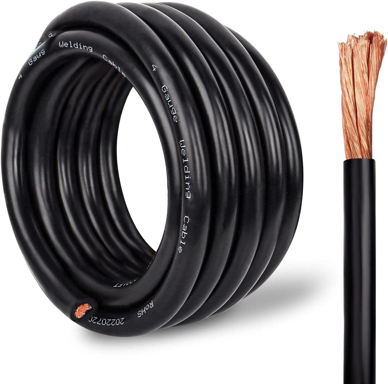 Kimbluth 4 Gauge Battery Cable Oxygen Free Copper Wire, 5ft 4 AWG Welding Cable Standard USA OFC Wire for Automotive, Battery, Solar, Marine and Generator