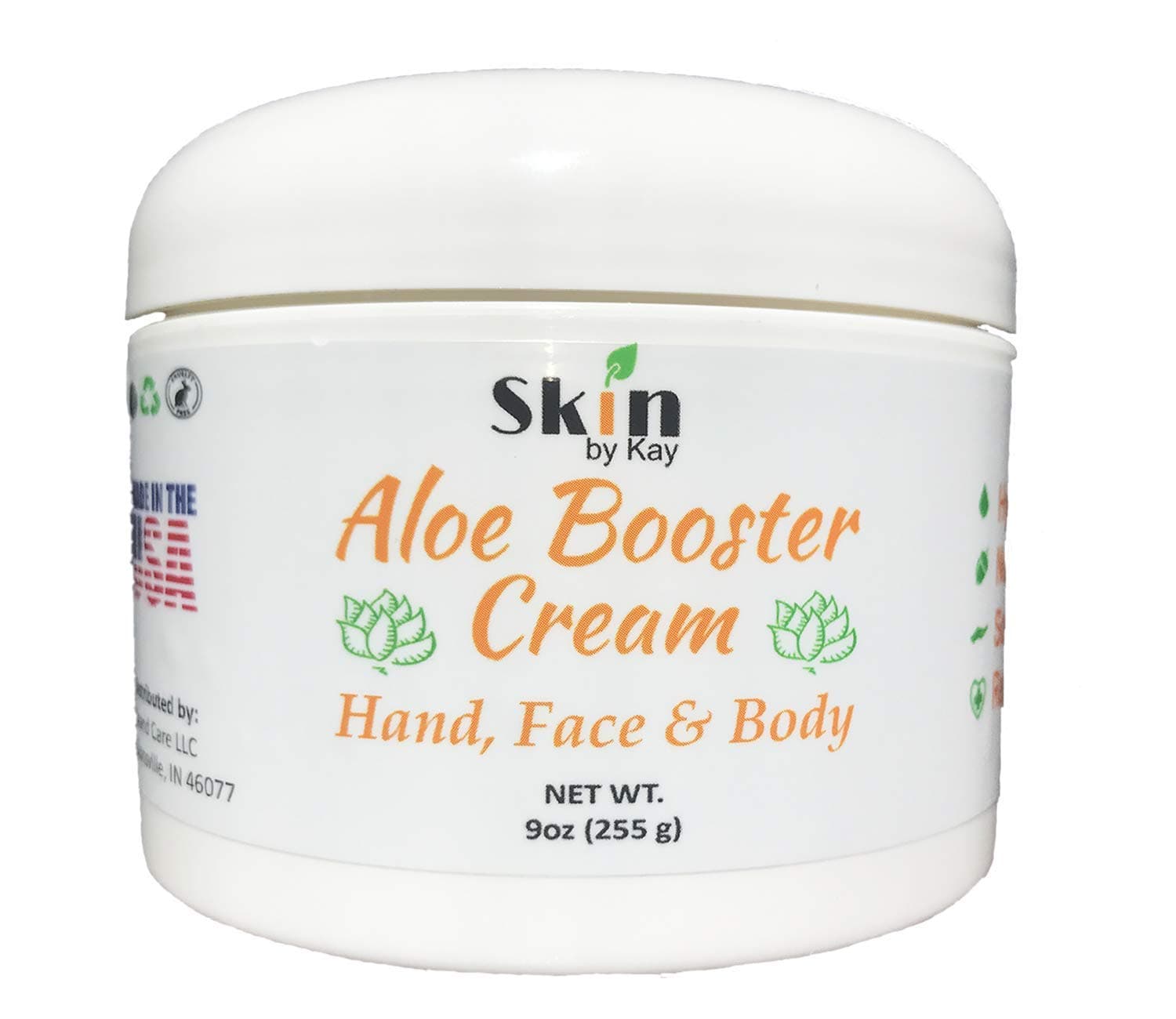 SKIN BY KAY Aloe Vera Cream Face Moisturizer - Organic Shea Butter, Jojoba Oil-Rosacea, Psoriasis Lotion - Eczema Cream (9 oz)