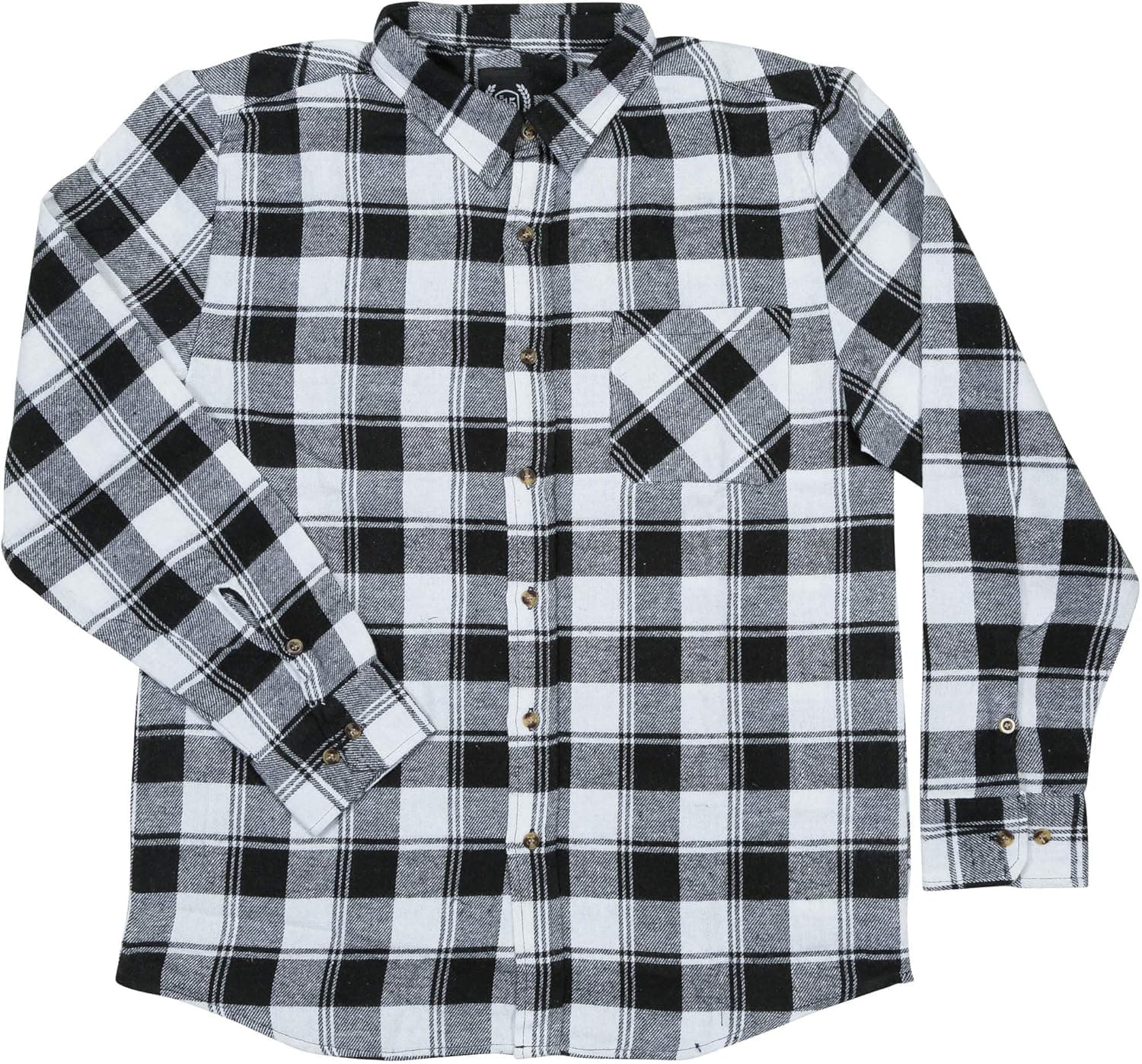 North 15 Men's%100 Cotton Buffalo Plaid Y/D Flannel Shirt (M-5XL)