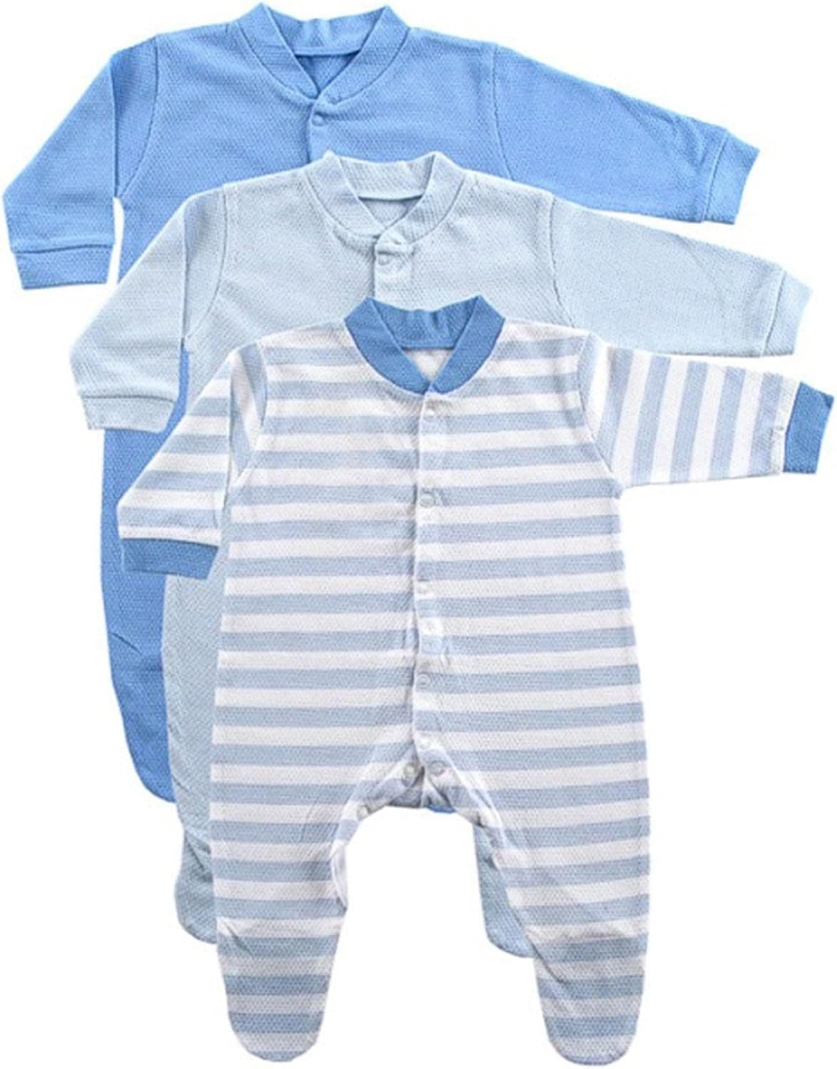 Luvable Friends 3-Pack Sleep-N-Play in Blue, 6-9 months