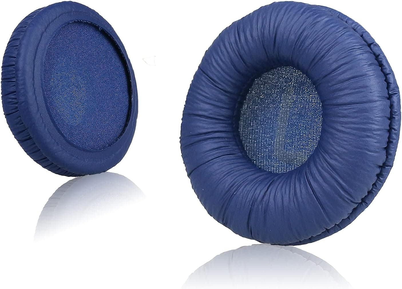 Universal Replacement Ear Pads for Sony MDR-ZX110/MDR-ZX330BT/V150/WH-CH500; JBL Tune 600bt/T500BT/T450BT &Many Other 70MM Round On-Ear Headphones(List Inside), by Krone Kalpasmos- Thicker Blue