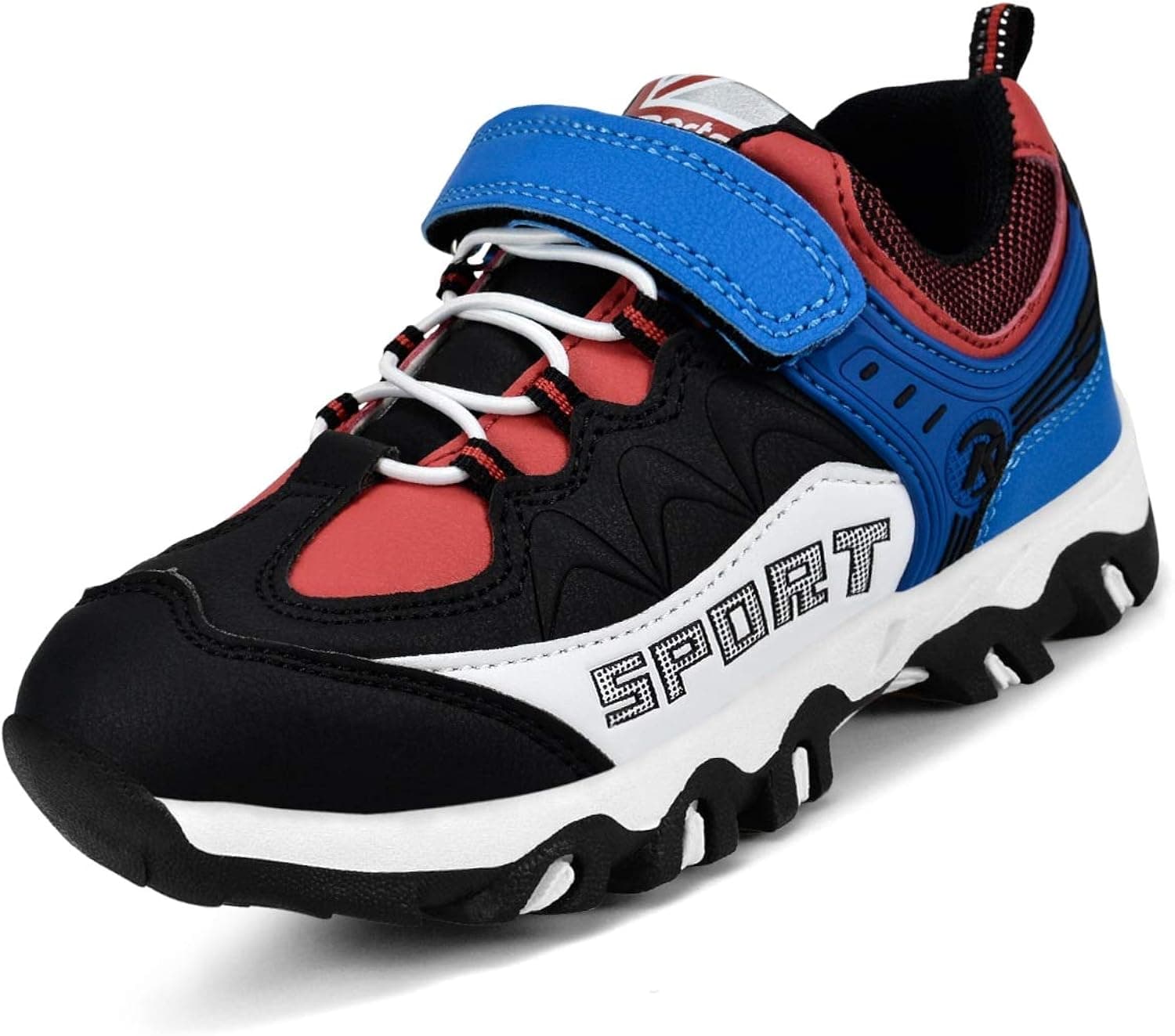 NYZNIA Kids Shoes Outdoor Tennis Hiking Running Sneaker for Boys/Girls Blue Red Size 3.5 Big Kid