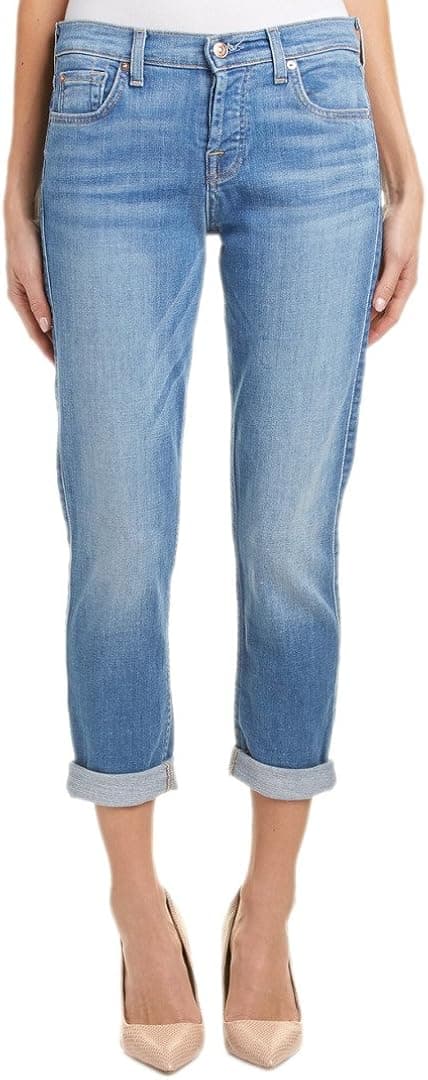 7 For All Mankind Women's Josefina Boyfriend Jean in Vivid Authentic Blue