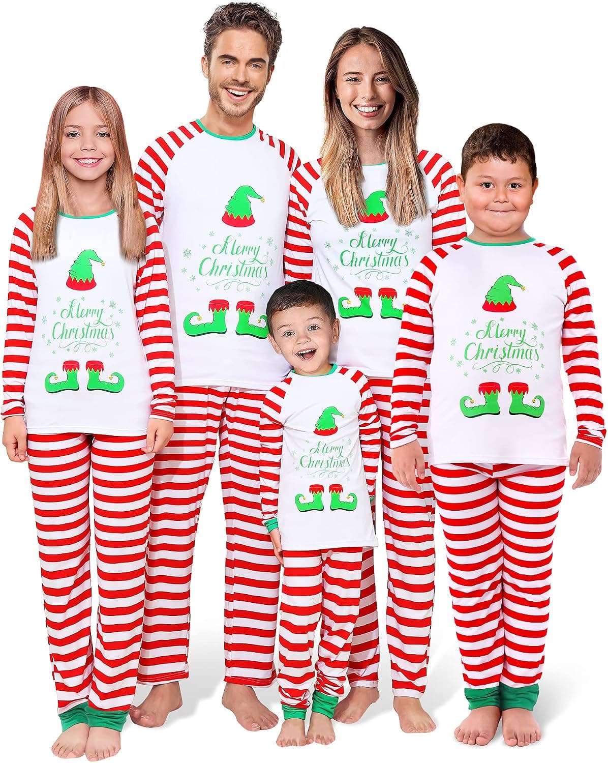 Rnxrbb Holiday Christmas Pajamas Family Matching Pjs Set Xmas Jammies for Couples Youth