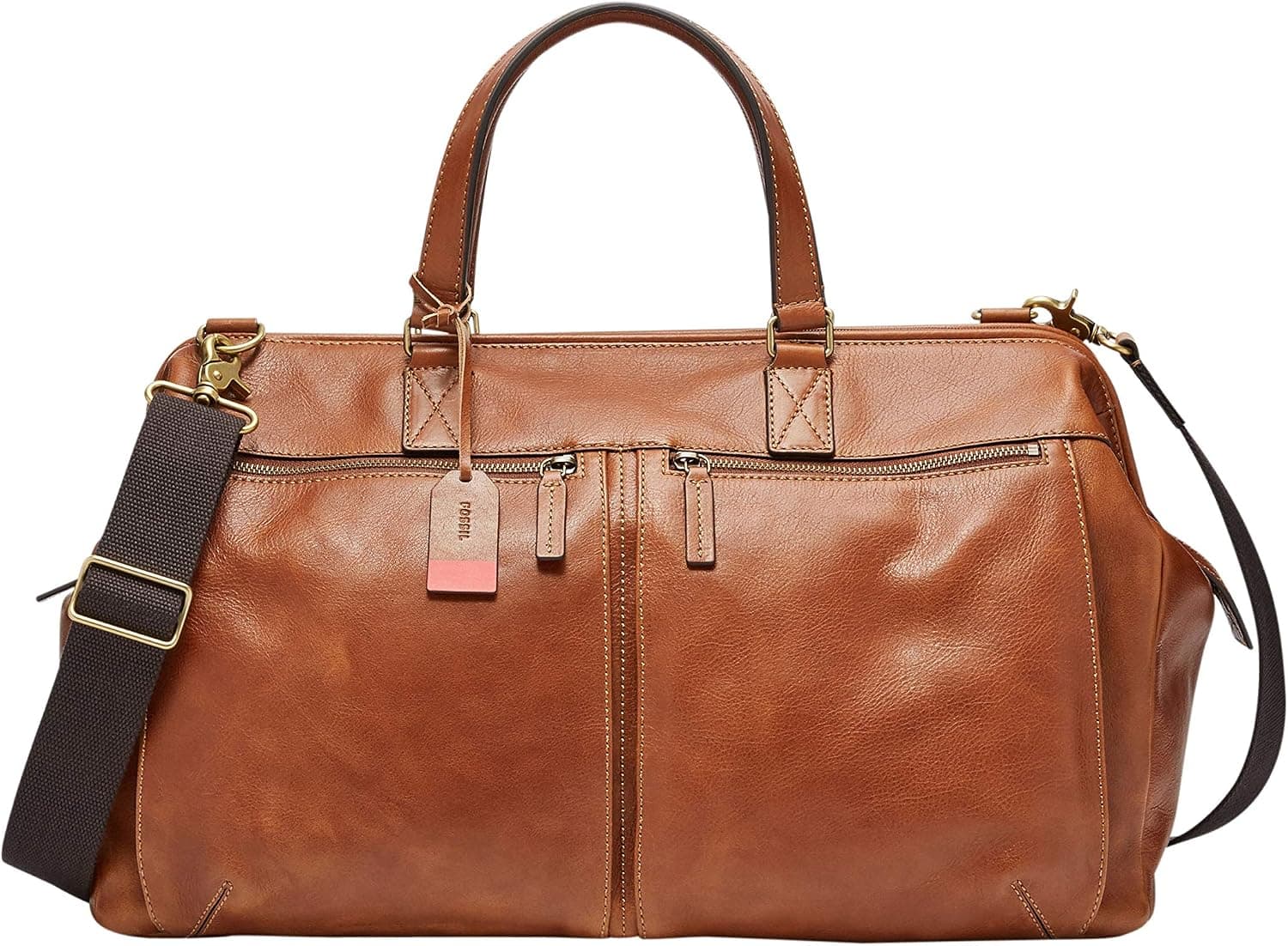 Fossil Men's Defender or Dillon Leather Travel Overnight Duffle Bag