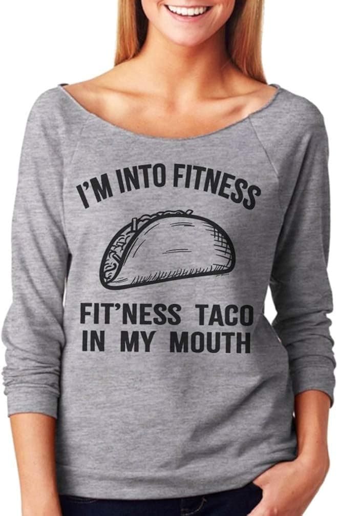 Daft Threads Fitness Taco in My Mouth Funny Gym Yoga T-Shirt