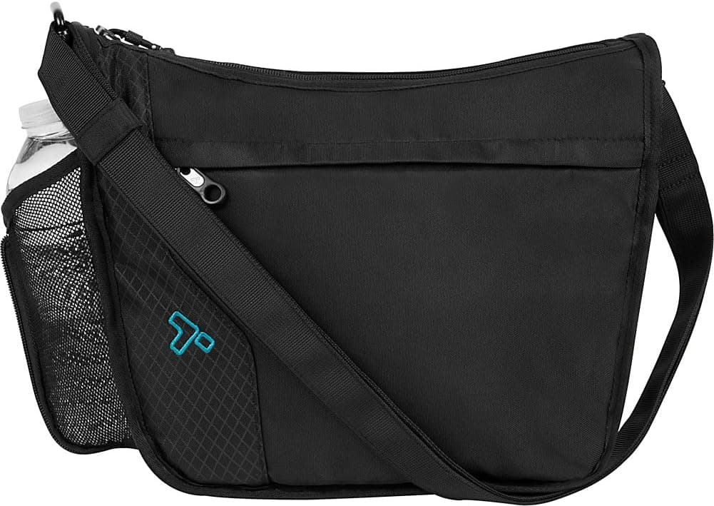 Travelon Anti-Theft React Medium Crossbody, Black, One Size
