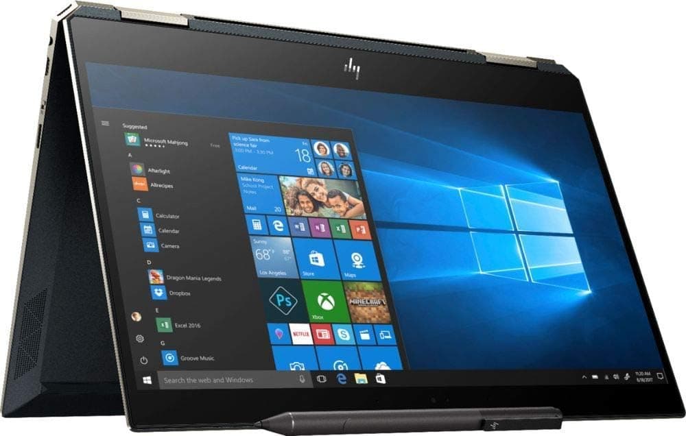 2019 HP Spectre x360 13t 2-in-1 Laptop, 13.3 UHD 4K Touch Display, Intel Core i7-8565U, 16GB Ram, 512GB PCIe Solid State Drive, Windows 10, Poseidon Blue (Renewed)