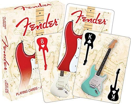 AQUARIUS Fender Stratocaster Playing Cards - Fender Themed Deck of Cards for Your Favorite Card Games - Officially Licensed Fender Merchandise & Collectibles - Poker Size with Linen Finish