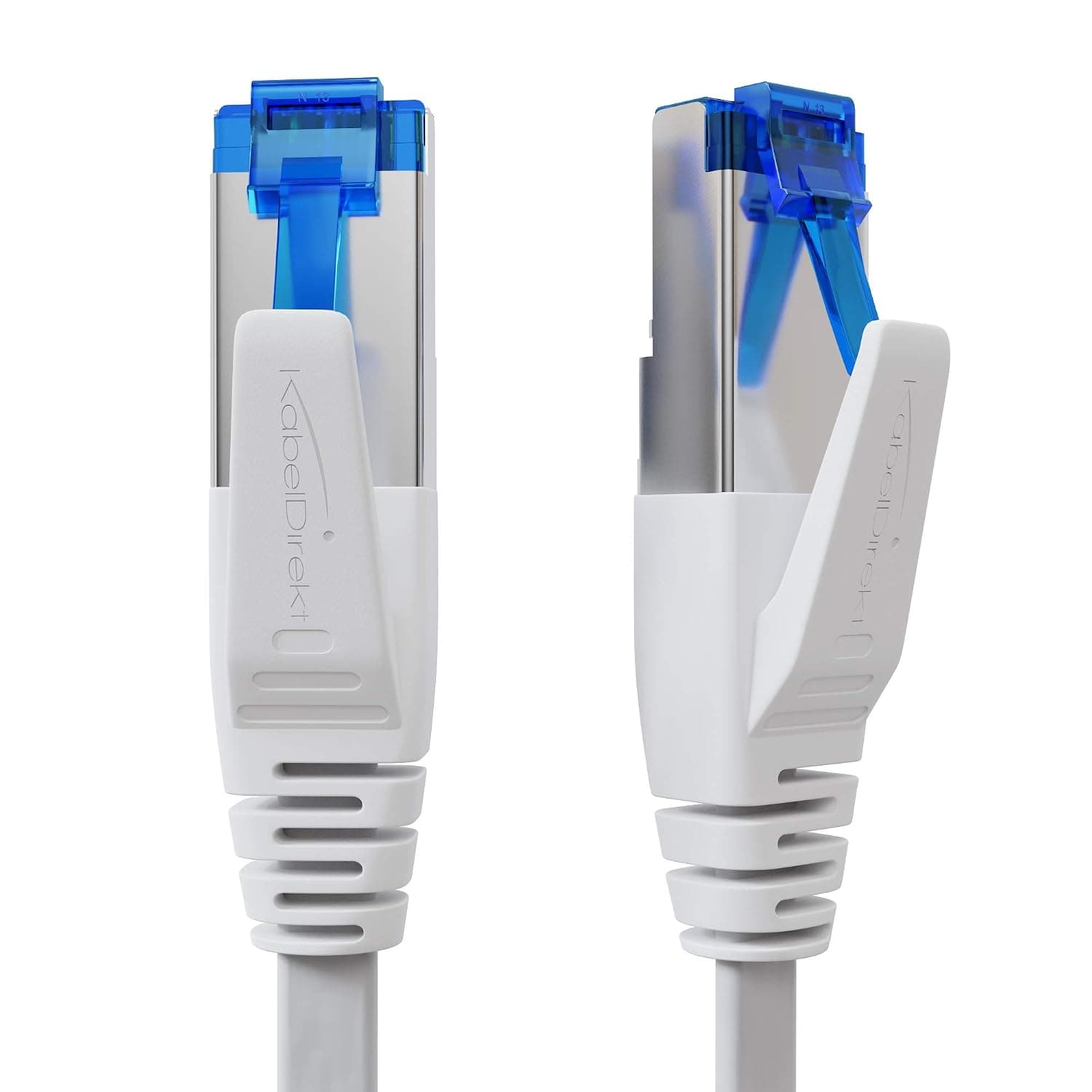 Flat Cat 7 Ethernet Cable with Break-Proof Design, Internet/LAN Cable – 75ft (10Gbps Maximum Fiber Optic Speed, Highly Flexible & Suitable for Permanent Installation, RJ45, White) – by CableDirect