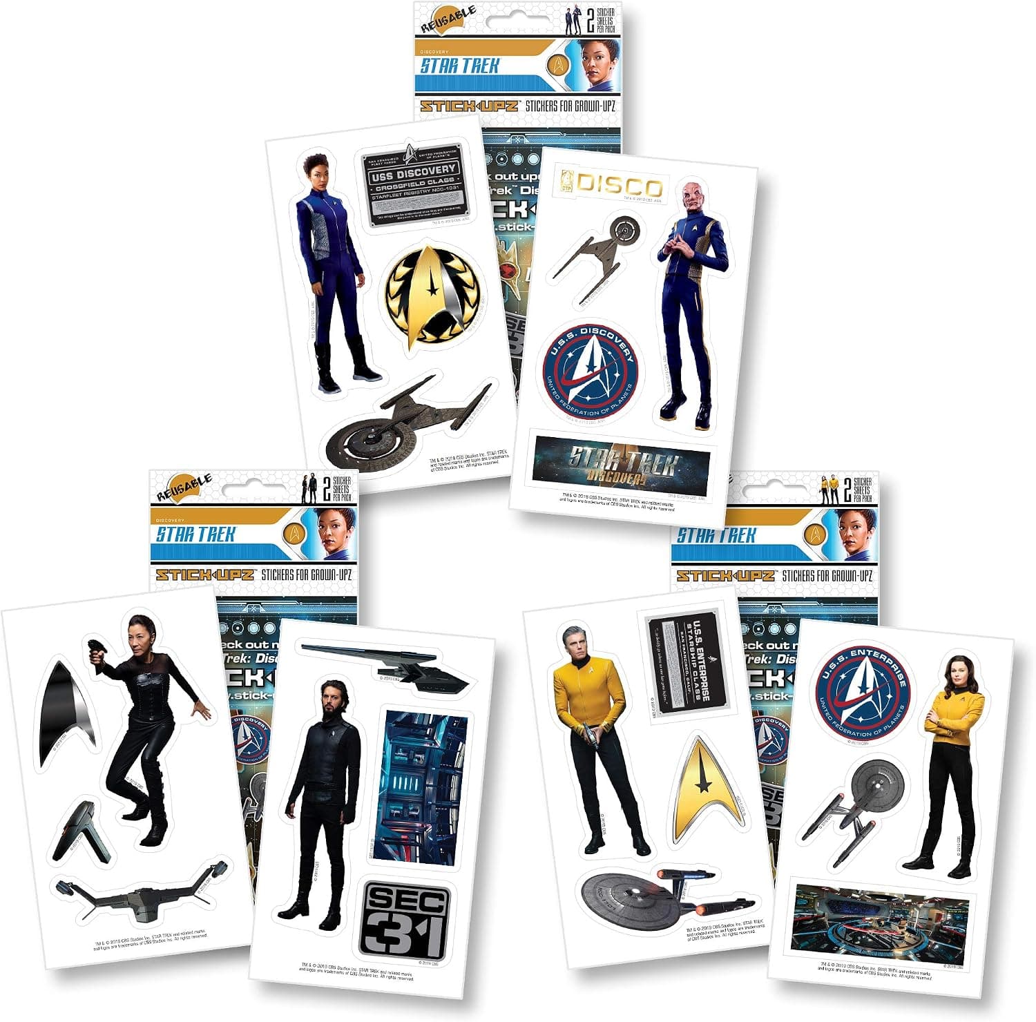 Star Trek: Discovery 3 Pack Sticker Bundle