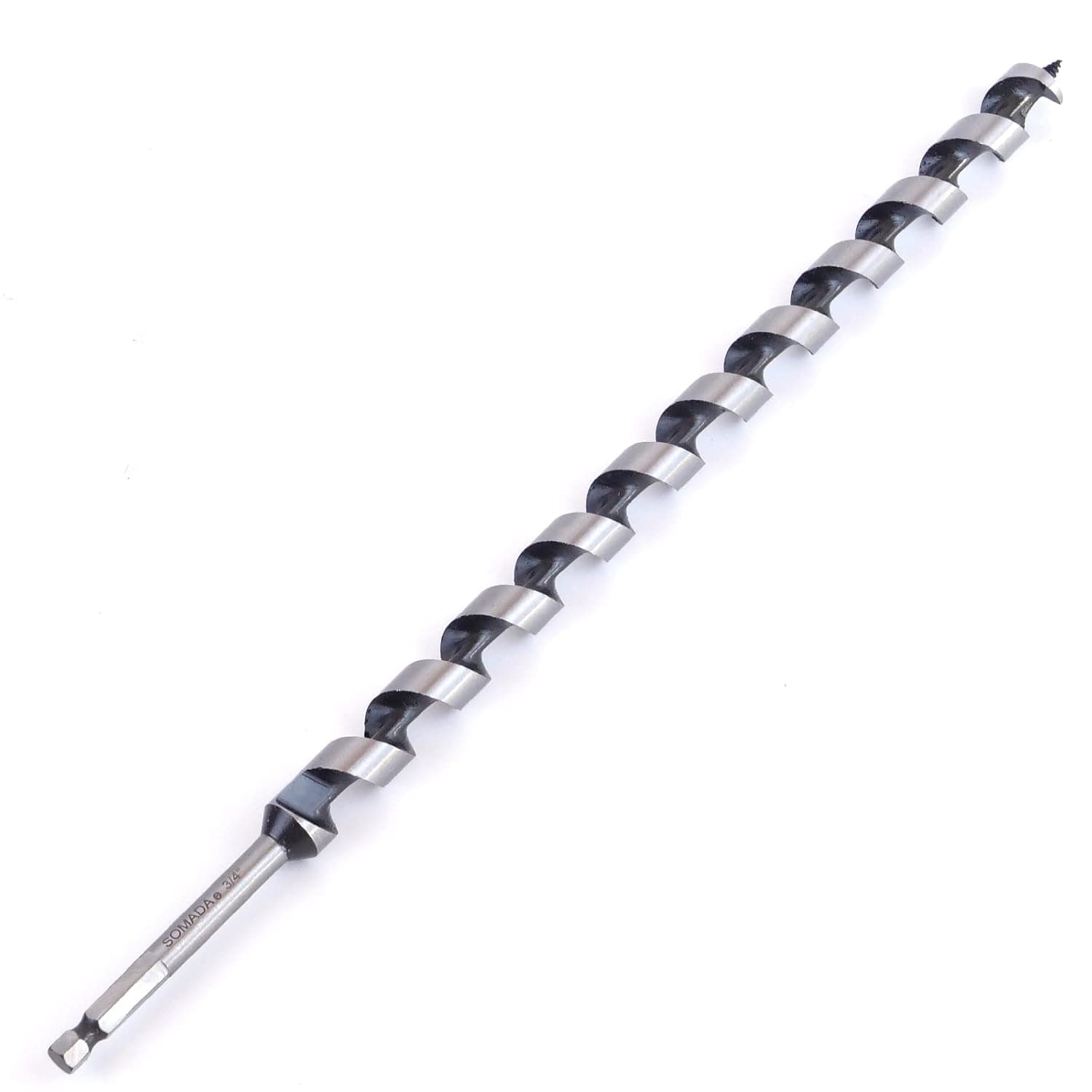 SOMADA 3/4-Inch x 17-Inch Auger Drill Bit for Wood, Hex Shank 3/8-Inch, Ship Auger Long Drill Bit for Soft and Hard Wood, Plastic, Drywall and Composite Materials