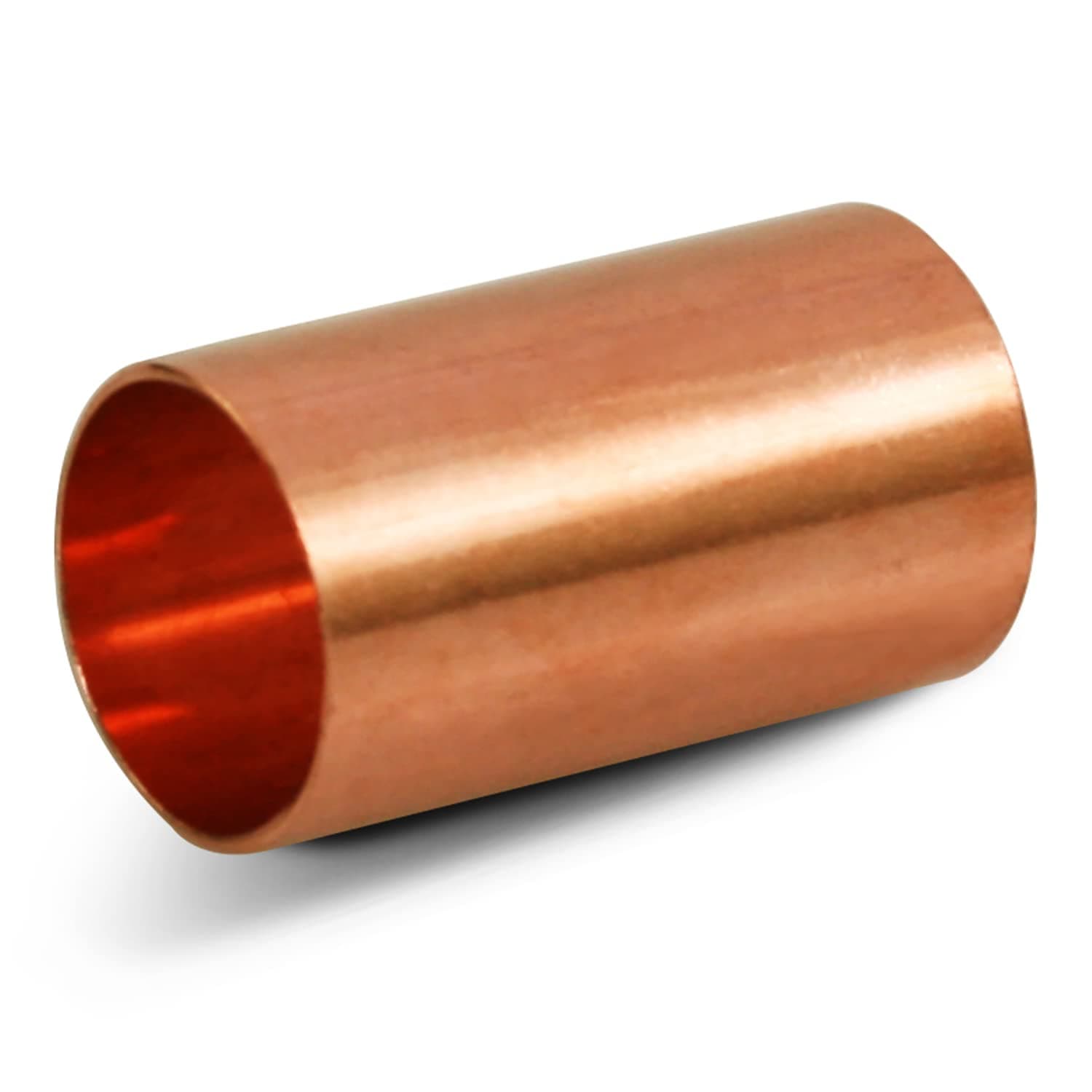 Supply Giant DDDQ0012 Straight Copper Coupling With Sweat Sockets And With Dimple Tube Stop, 1/2 Inch