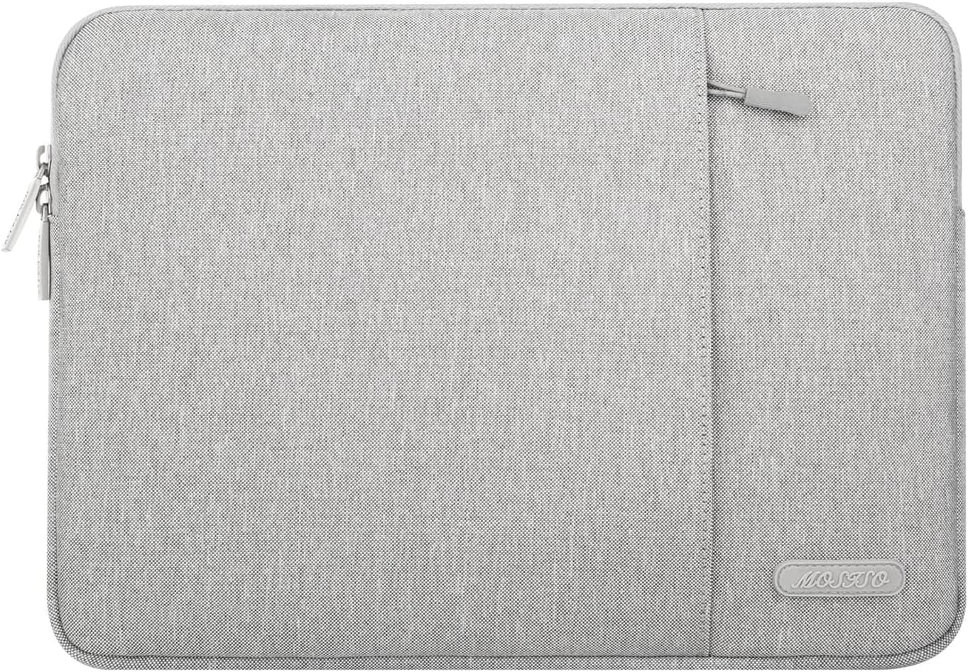 MOSISO Laptop Sleeve Bag Compatible with MacBook Air 13 inch M2 A2681 M1 A2337 A2179 A1932/Pro 13 M2 M1 A2338 A2251 A2289 A2159 A1989 A1706 A1708, Polyester Vertical Case with Pocket, Gray