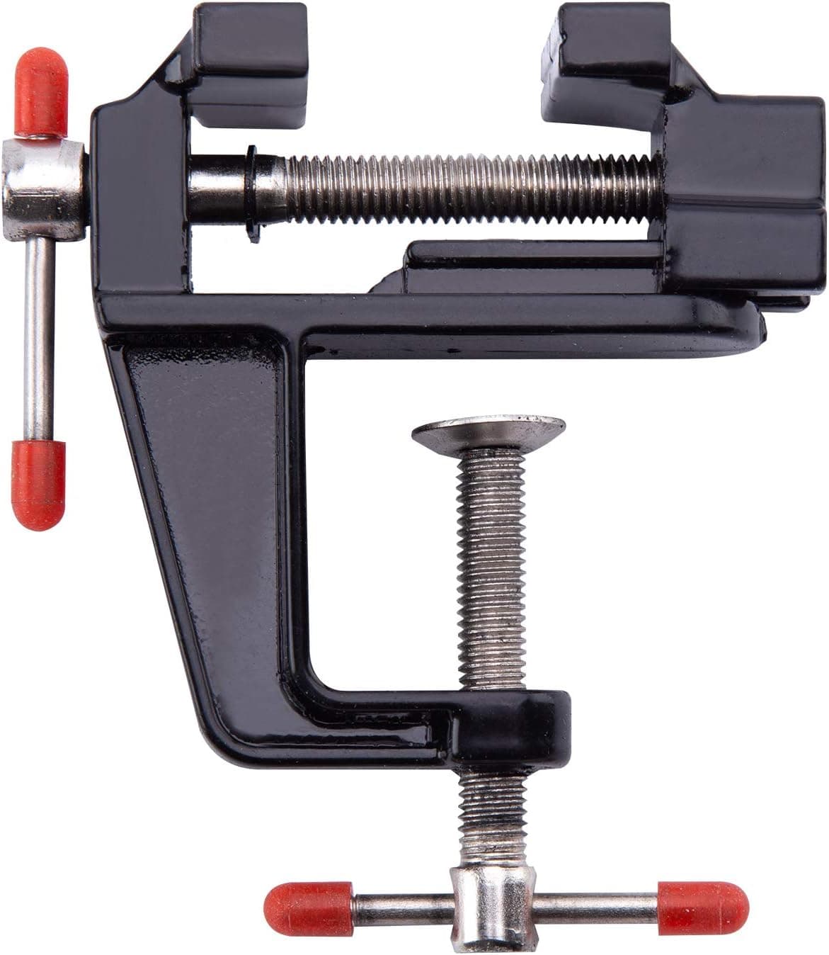 Aluminum Alloy Mini Table and Bench Vise Clamp, Portable Craft Repair Tool for Woodworking and Small Work Hobby