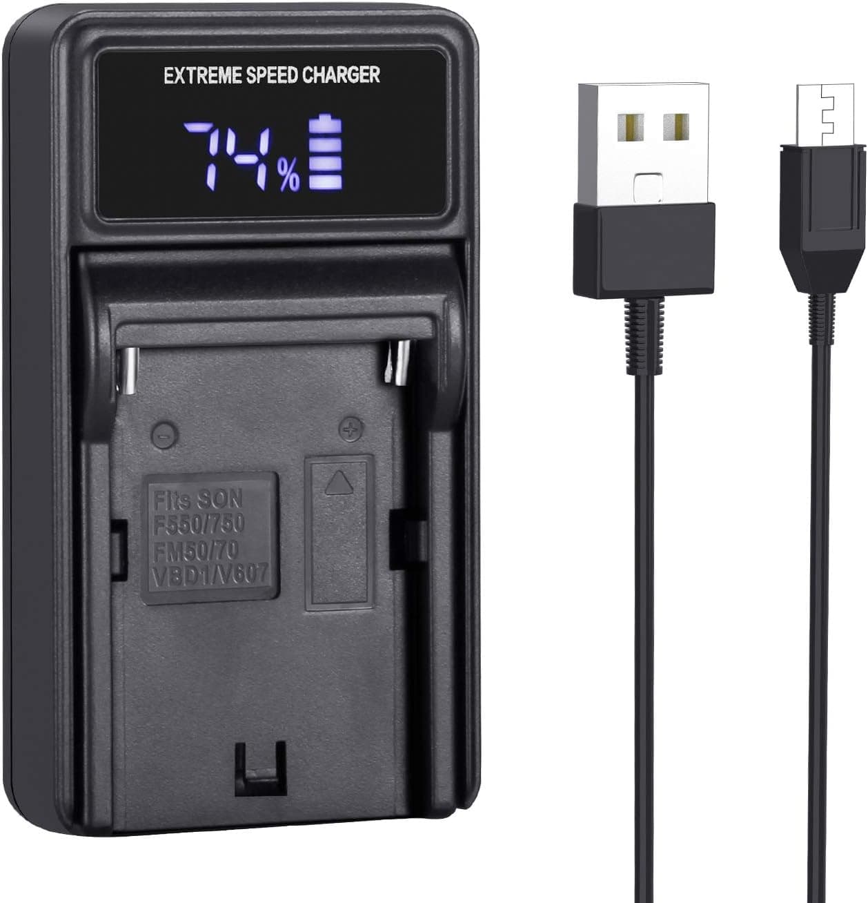 NP-F550 Camera Battery Charger for Sony NP-F330, F530, F570 and Sony Digital Camera CCD-RV100, CCD-RV200, SC5, SC9, TR1, TR940, TR917 and Other Use NP-F550 Batteries