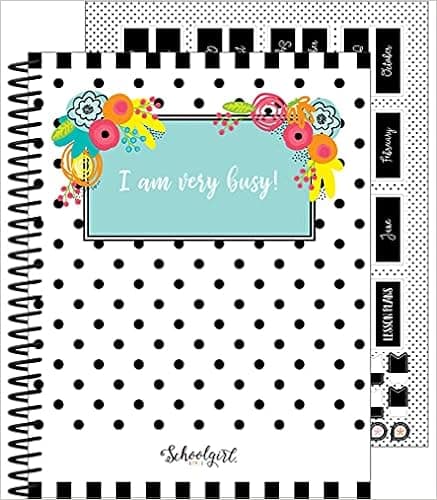 Schoolgirl Style Simply Stylish Tropical Teacher Planner, Undated Weekly & Monthly Planner, Lesson Plan Book With Checklists, Planner Stickers for Classroom or Homeschool (8 in. x 11 in.)