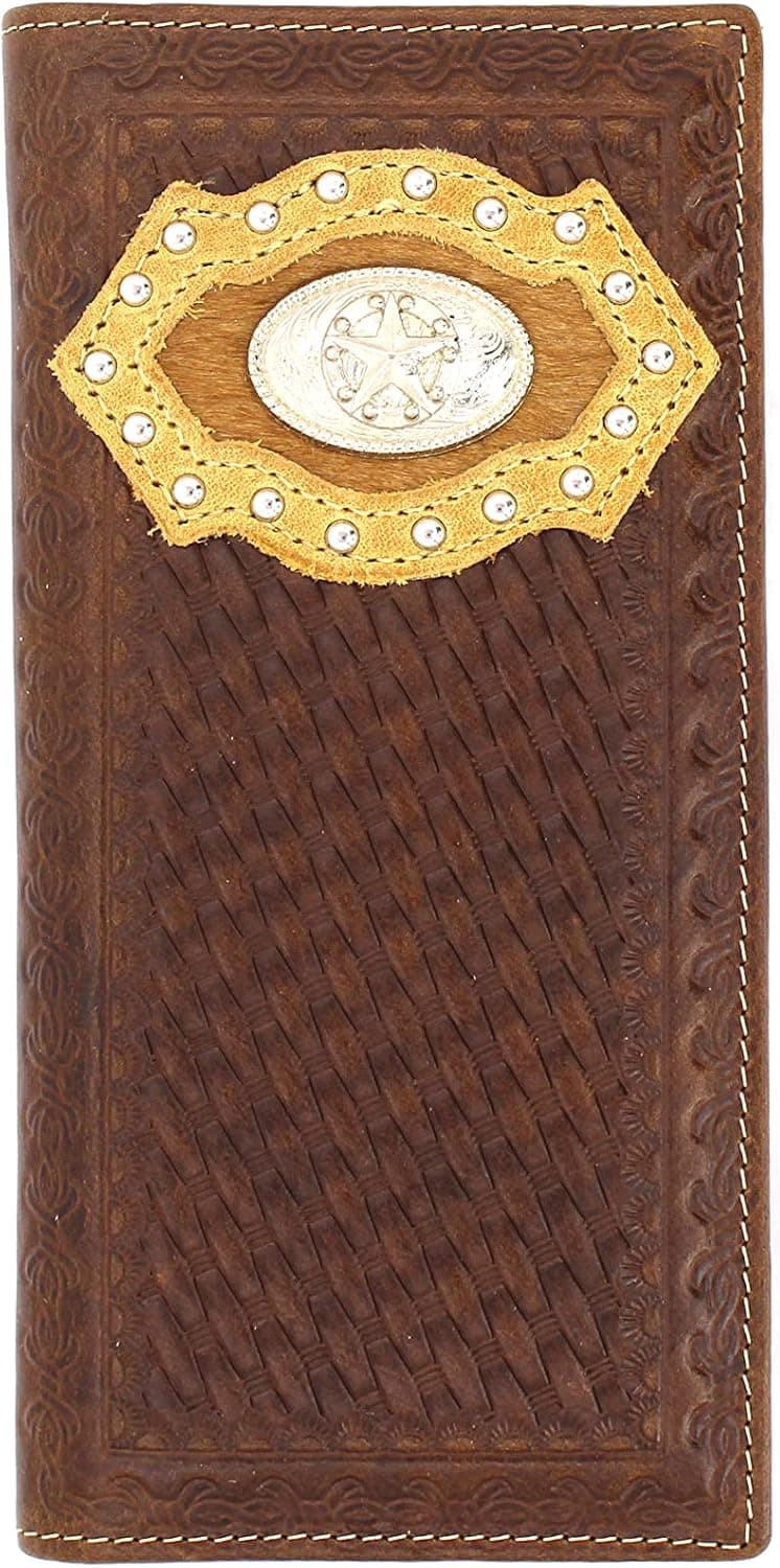 West Star Texas Checkbook Wallet Bifold w w/o Cow Hair or Embroidery Fabric Wallet 208F CF