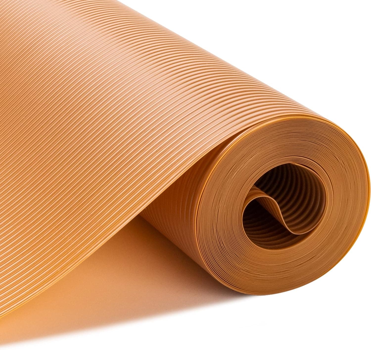 SMARTAKE Shelf Liner, 16 in x 20 FT Non-Adhesive Cabinet Liner for Kitchen, EVA Material Drawer Liners, Washable Oil-Proof Shelf Mats, Non-Slip Refrigerator Liner with Double-Sided Stickers, Brown