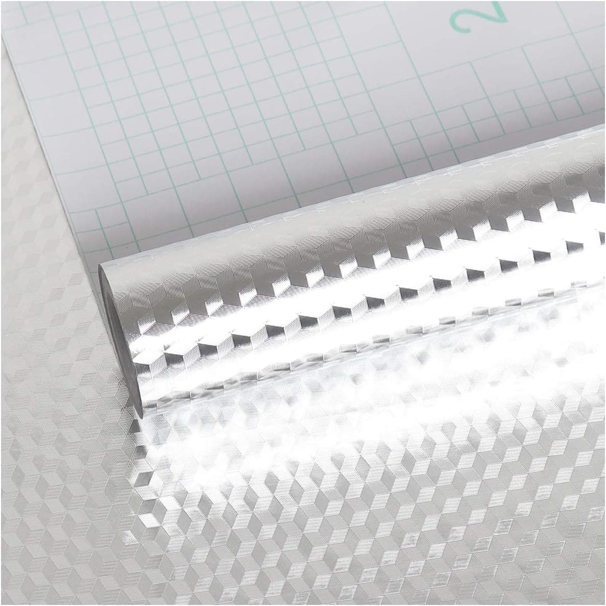 VEELIKE 15.74¡Á354.33 inches Stainless Steel Contact Paper Removable Wallpaper Peel and Stick Oil-Proof Rust Resistant Self Adhesive Film for Refrigerators Washing Machines Dishwashers Microwave Oven