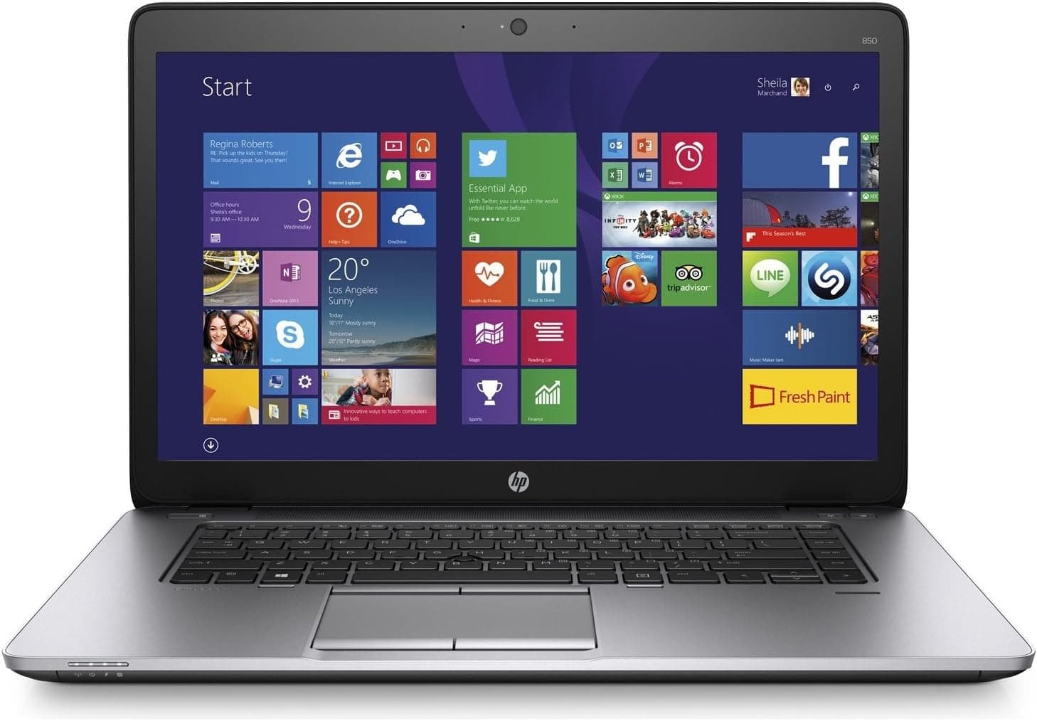 HP EliteBook 850 G2 P0C68UTABA 15.6-Inch Notebook (Intel Core i7-5600U,8 GB DDR3L,256 GB SATA SED,Windows 7 Professional), Black