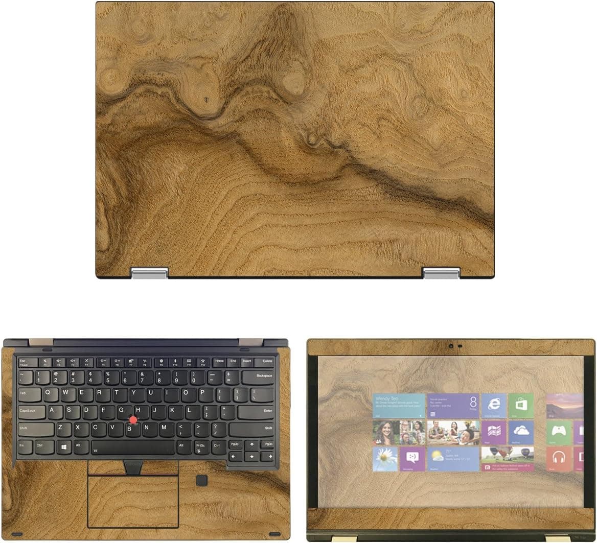 decalrus - Protective Decal Wood Burl Skin Sticker for Lenovo ThinkPad Yoga L380 (13.3" Screen) case Cover wrap LEthnkpadYoga_L380-172