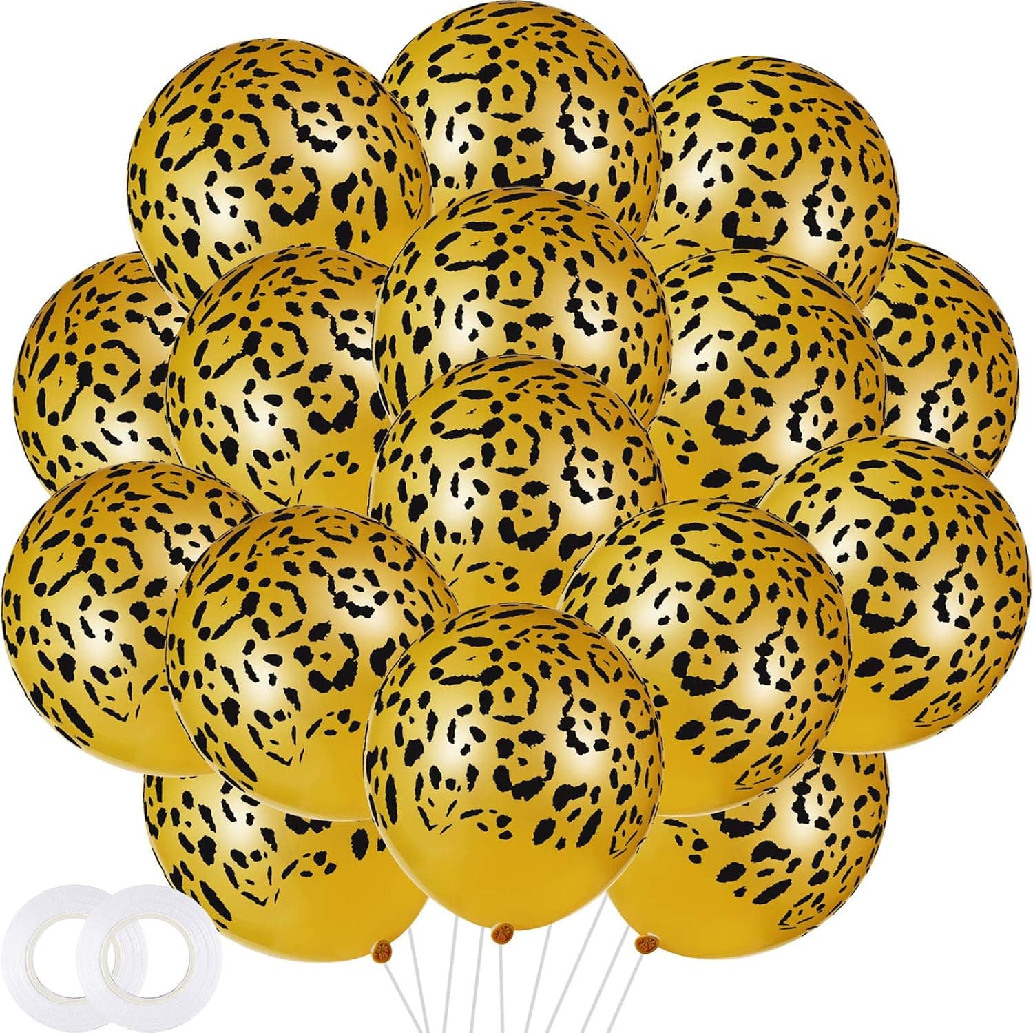 60 Pcs Leopard Balloons Cheetah Animal Print Balloons Leopard Spots Latex Balloons Safari Jungle Theme Balloons for Birthday Party Baby Shower Decoration Supplies