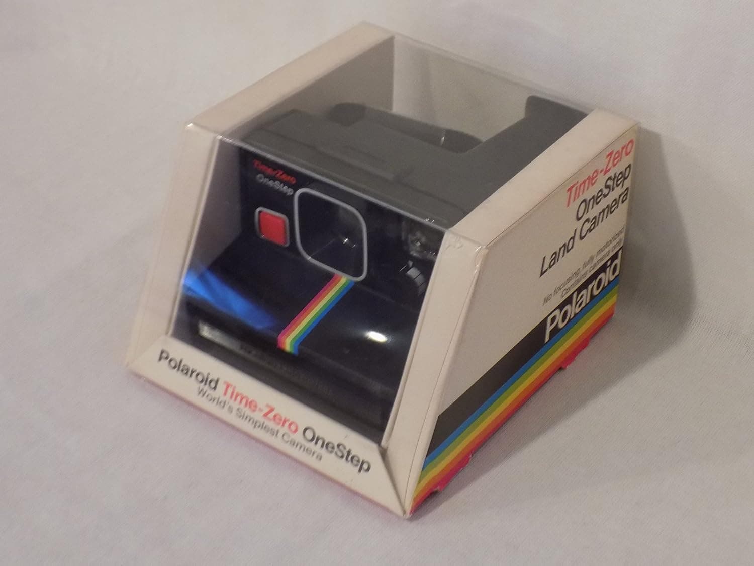 Polaroid One Step SX-70 Black/Rainbow TIME ZERO Instant Camera
