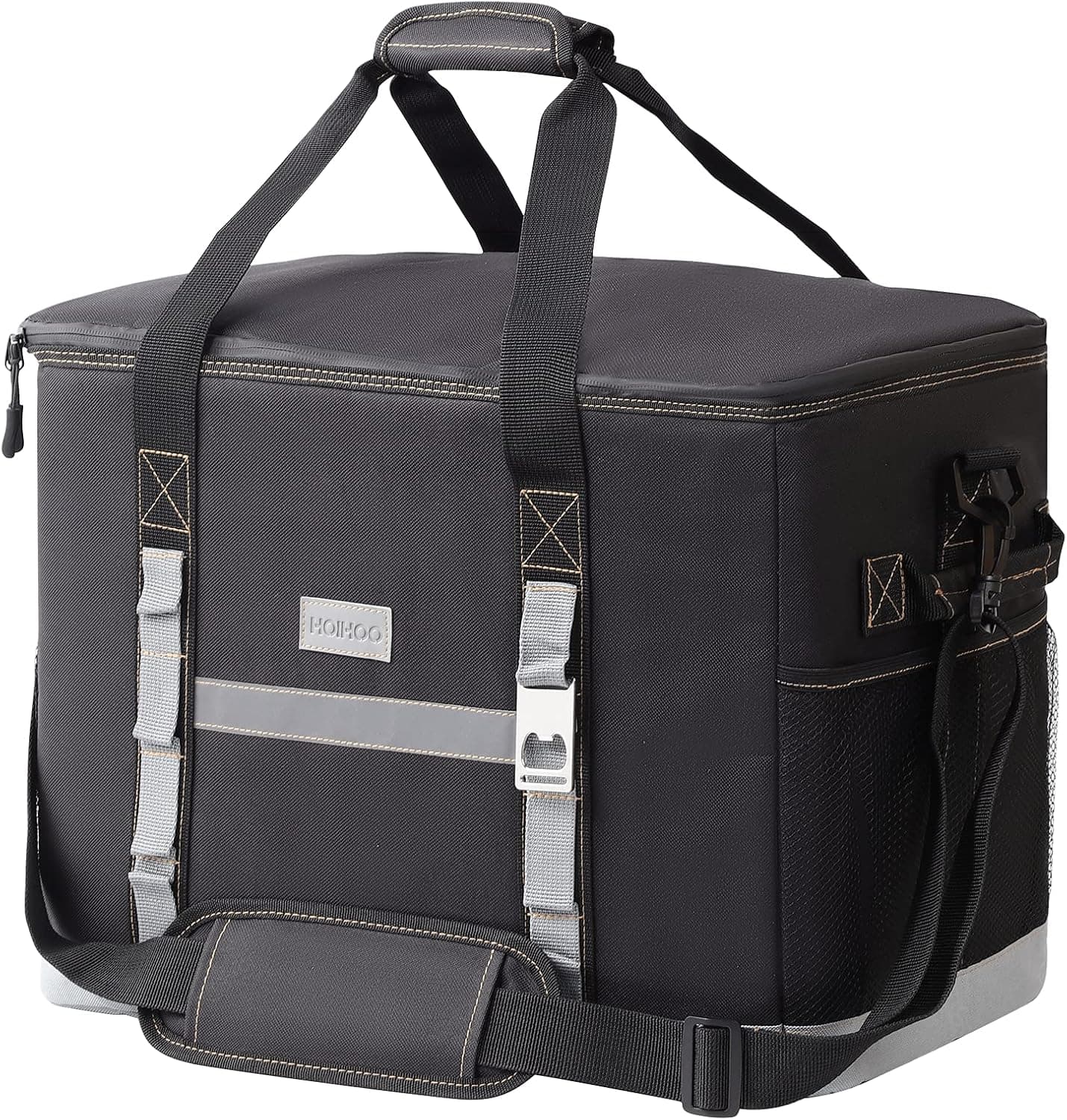 HOIHOO Large Cooler Bag 72 Can, Collapsible and Insulated Large Lunch Box Portable Leakproof Cooler Bag for Picnic Beach Camping Road Trips 48L