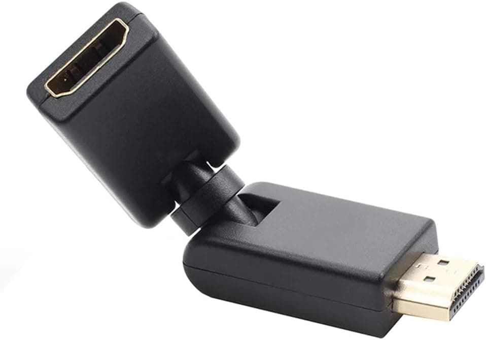 HDMI Adapter Any Angle Adjustable Rotation 90 Degree Gold Plated HDMI Connector Support 1080P HDMI Extender