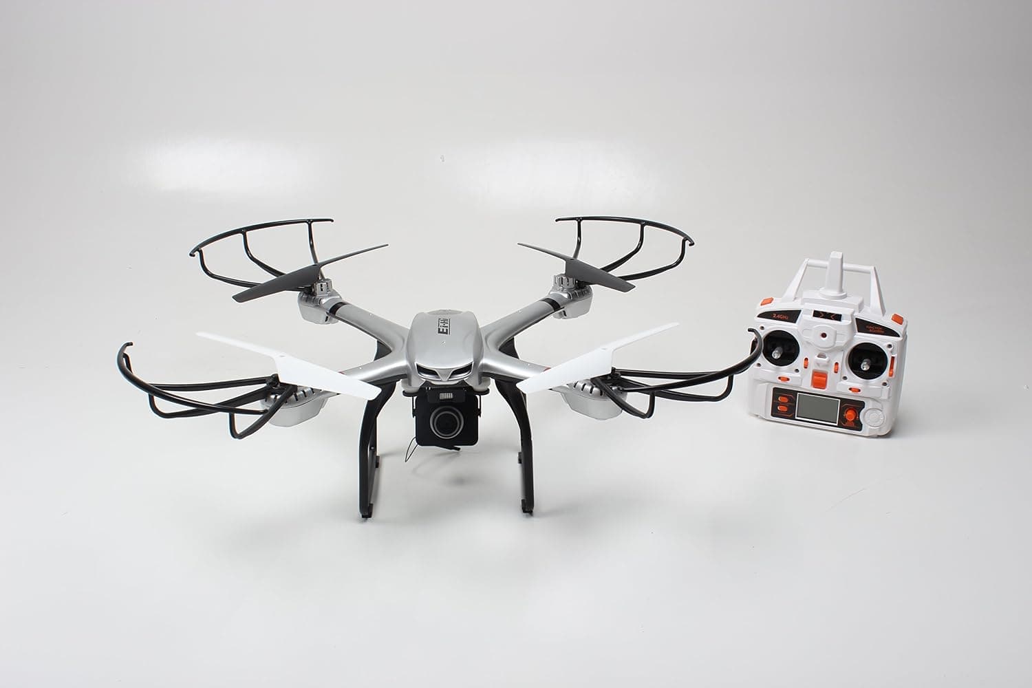 Ei-Hi S900R 2.4G Headless RTF Quadcopter Drone for GoPro with Includes 720P HD FPV Camera (Silver, Compatible with GoPro Hero 4)