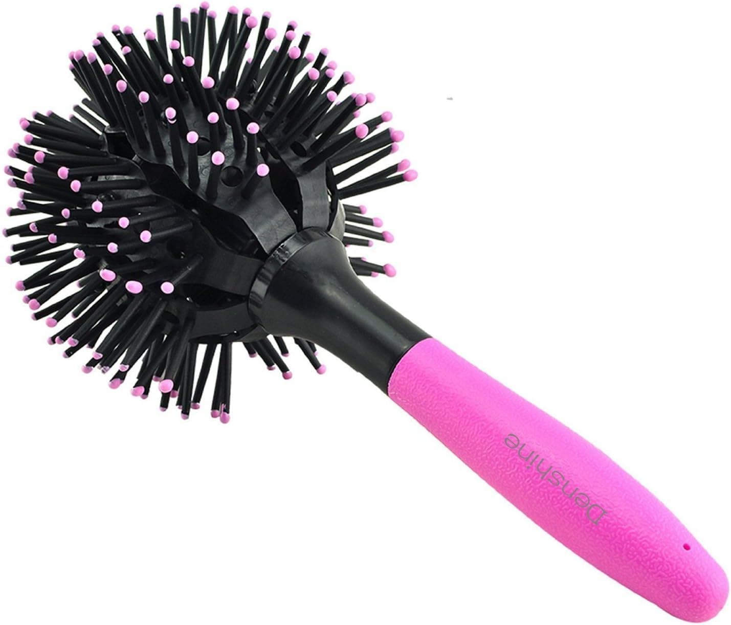 Finlon 3D Spherical Ball Brush Bomb Full Round Hair Curling Curler Comb Styling Brush for Girls and Women Salon Tools