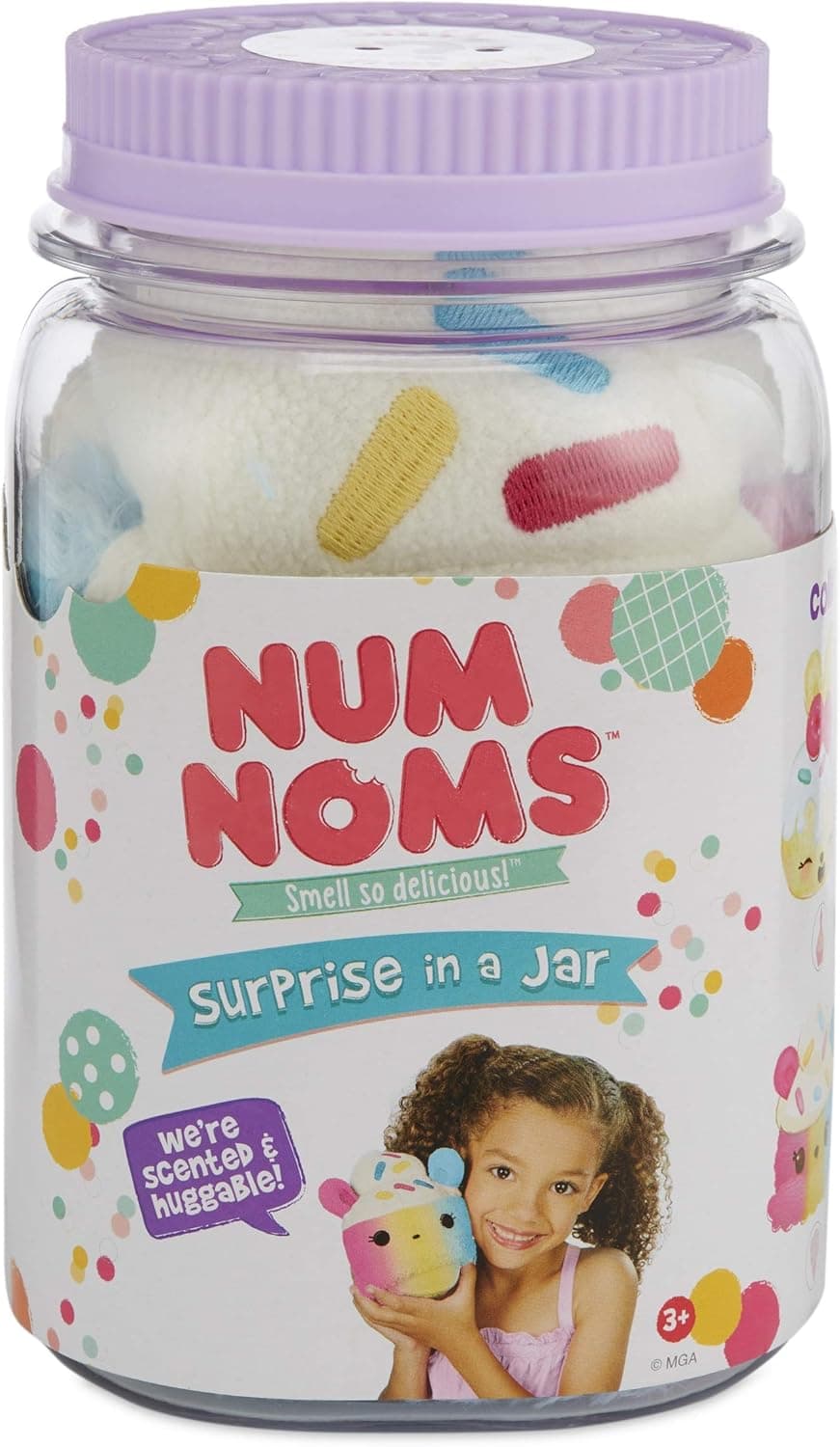 Num Noms Surprise in A Jar Trio Scoop Collectible Plush, Multicolor