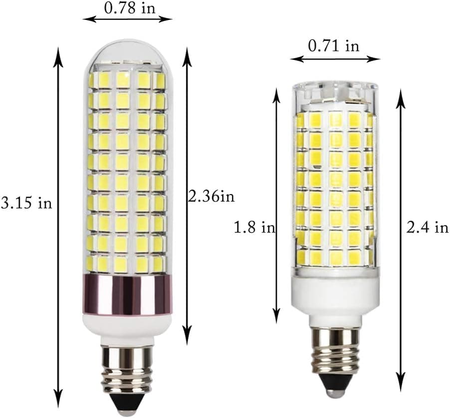 All-New-(102LEDs) E11 Led Bulbs, 8W (75W or 100W Halogen Bulbs Equivalent), Dimmable, 850 Lumens Daylight White 6000K, AC110V/ 120V/ 130V, Replaces T4 /T3 JD e11,Pack of 4