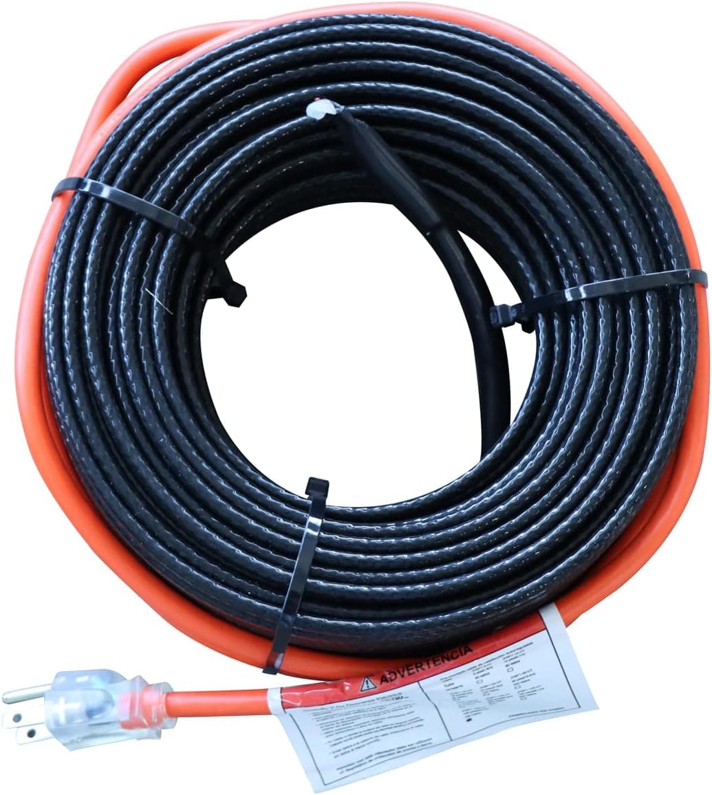HEATIT JHSF1-CT Self Reglating Pre-asembled Pipe Heating Cable 12-feet 120V Roof deicing and Pipe freeze protection