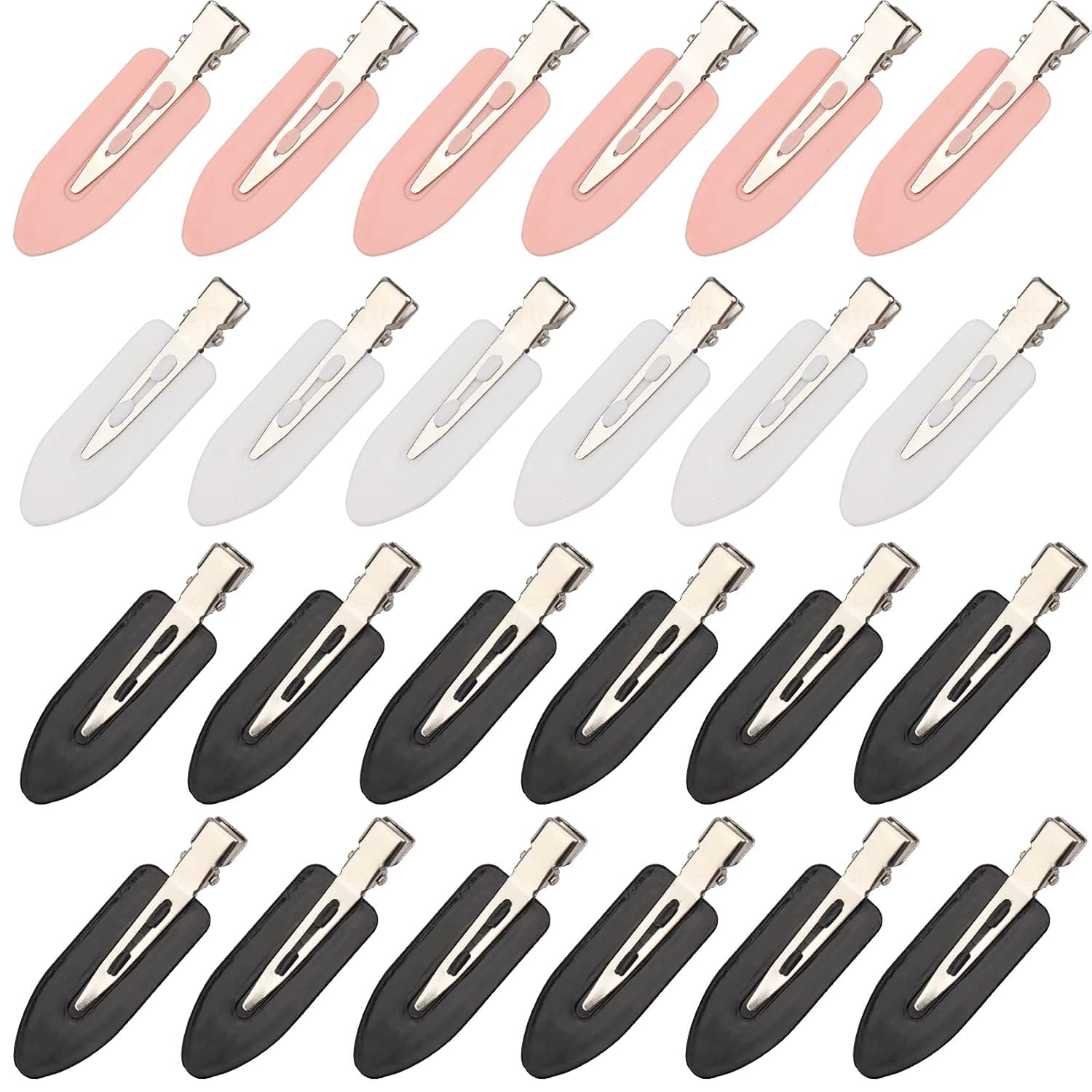 Messen 24 Pieces No Bend Hair Clips for Women Girls Seamless Side Bangs Fix Fringe Curl Pin Barrette No Crease Hair Clip for Makeup Washing Face Salon Hairstyle Hairdressing Bangs Waves Accessories