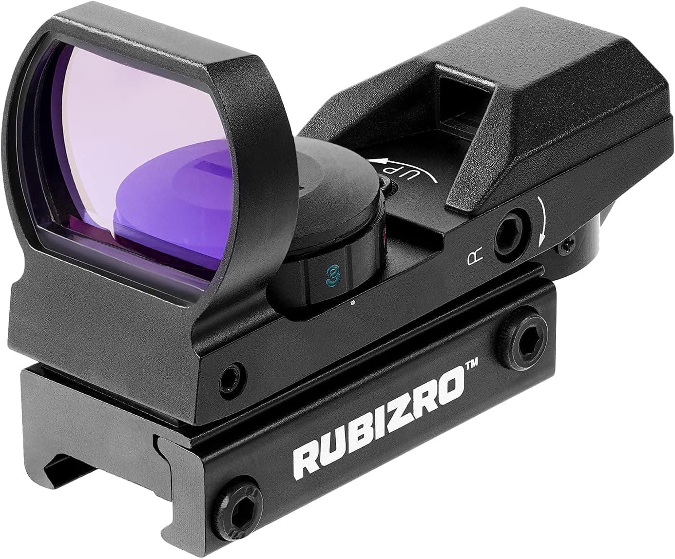 RUB1ZR0 Red Green Dot Reflex Sight Scope Adjustable Reticle with 20mm Rail Mount