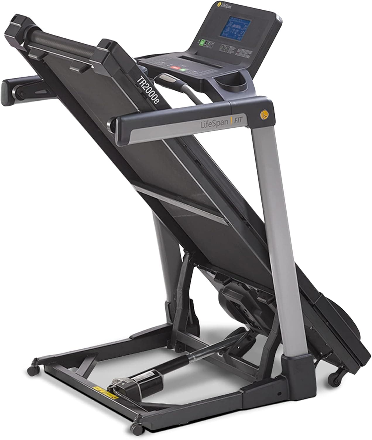 LifeSpan Fitness - TR2000e Foldable Treadmill, Electric Cardio Equipment, Office & Home Treadmills, Compact Treadmill, Quiet 2.5 HP Motor, Heart-Rate Sensor, 0.5-11 mph Speed, Supports up to 300 lbs