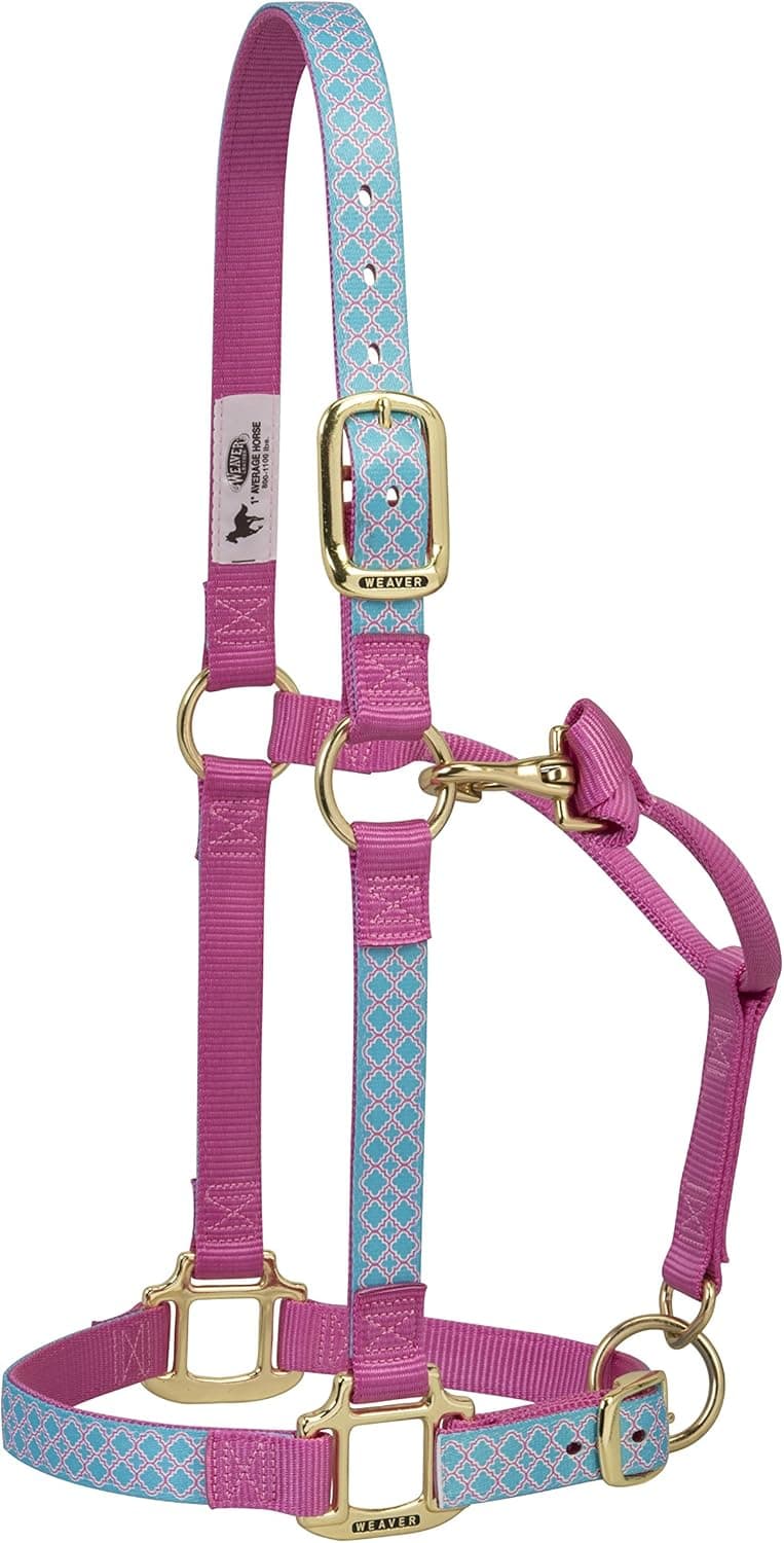 Weaver Leather Quatrefoil Patterned Adjustable Chin and Throat Snap Halter