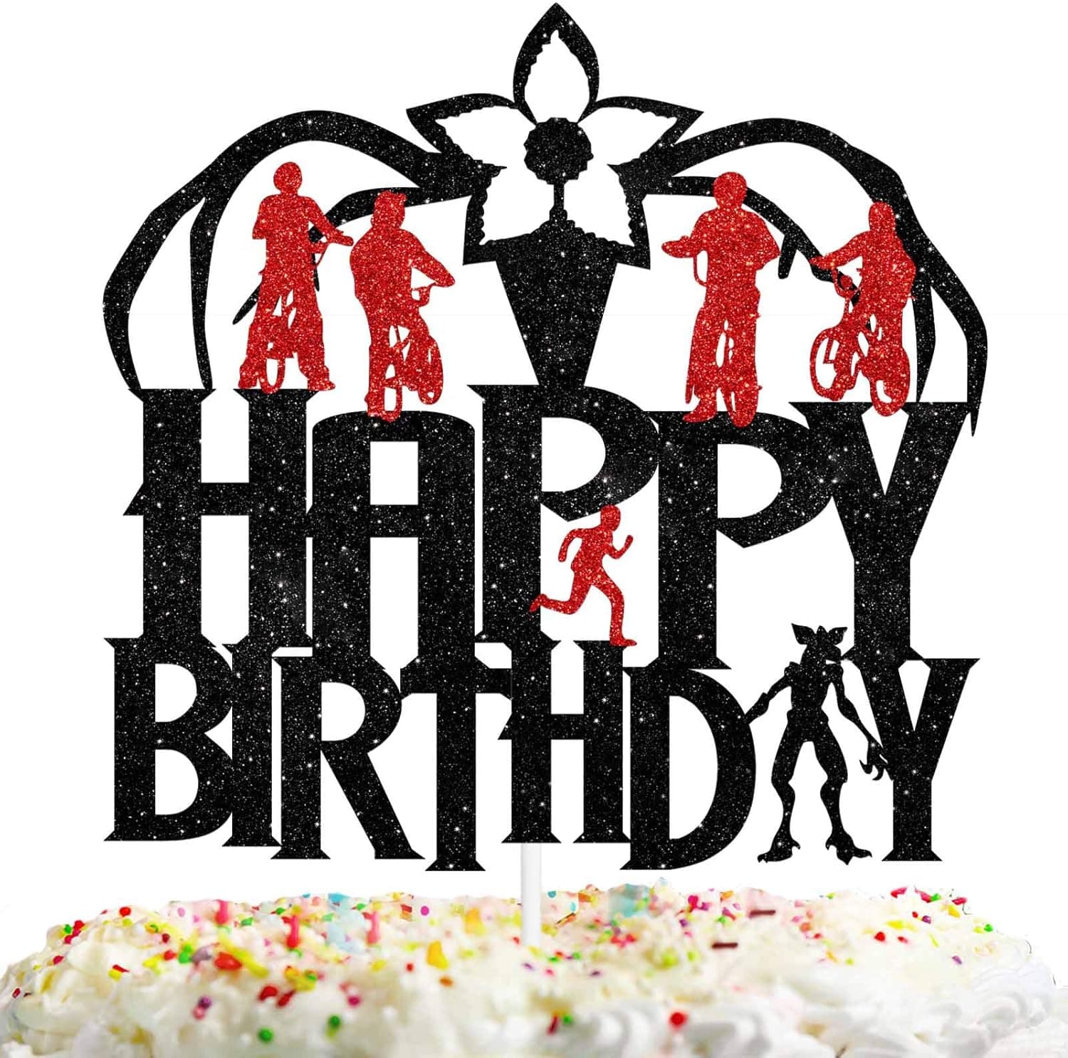 Happy Birthday Cake Topper TV Program Theme Eleven Things Party Decor Picks for Children Birthday Decorations Supplies