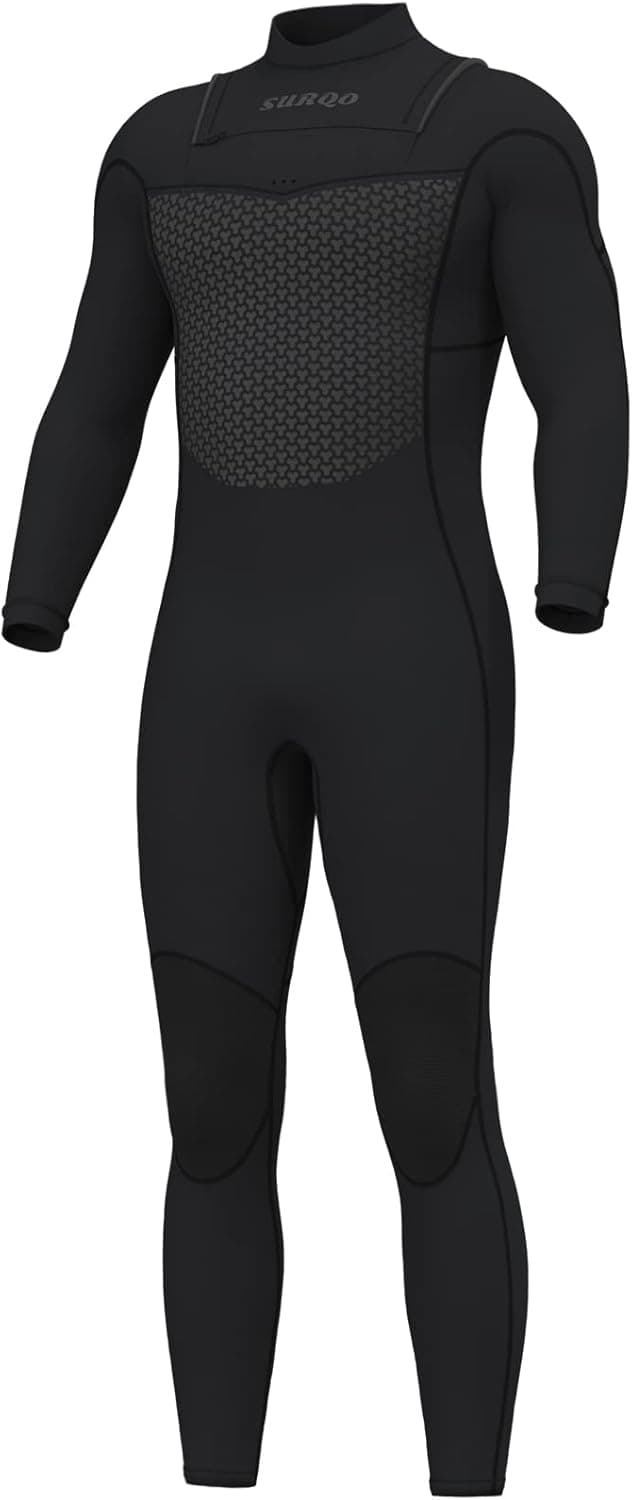 SURQO Shorty Wetsuits Men and Women 2mm Neoprene Front Back Zip Keep Warm for Surfing Swimming Diving Water Sports