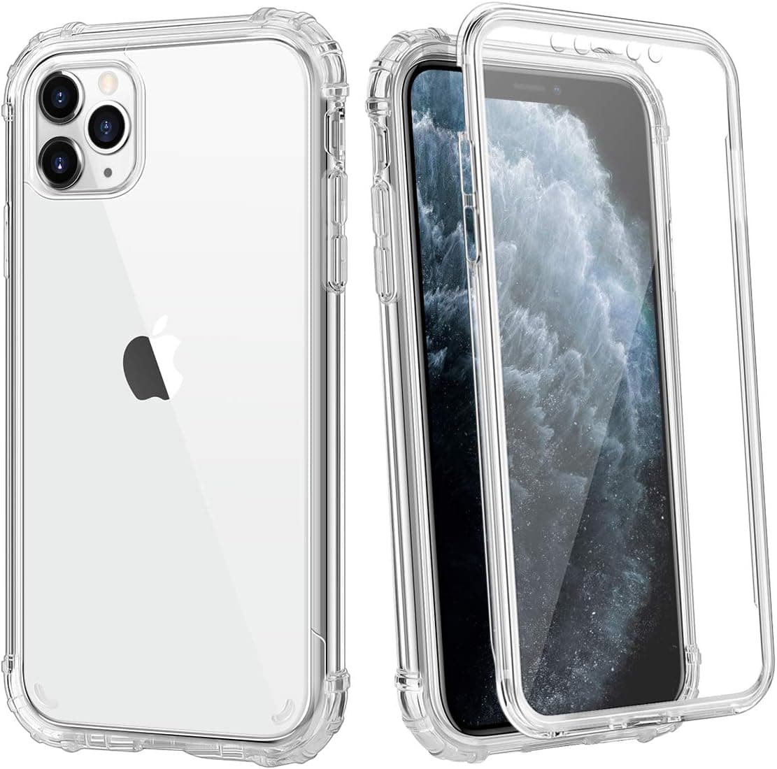 Coolden Compatible with iPhone 12 Pro Max Hybrid Clear Phone Case, Heavy Duty Protective Dual Layer Shockproof Case with Hard PC Bumper Soft TPU Back Compatible with iPhone 12 Pro Max 6.7 Clear