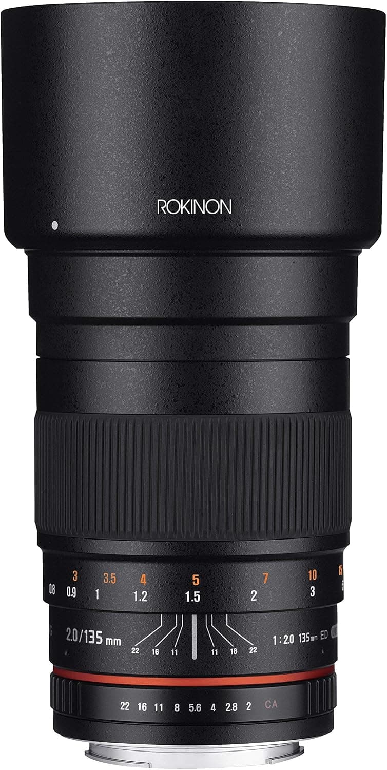 Rokinon 135mm F2.0 ED UMC Telephoto Lens for Canon Digital SLR Cameras (Renewed)