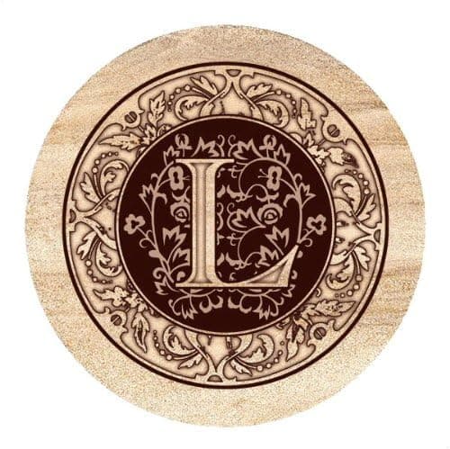 Thirstystone TSML Thirstystone 4 piece Coaster Set Monogram L
